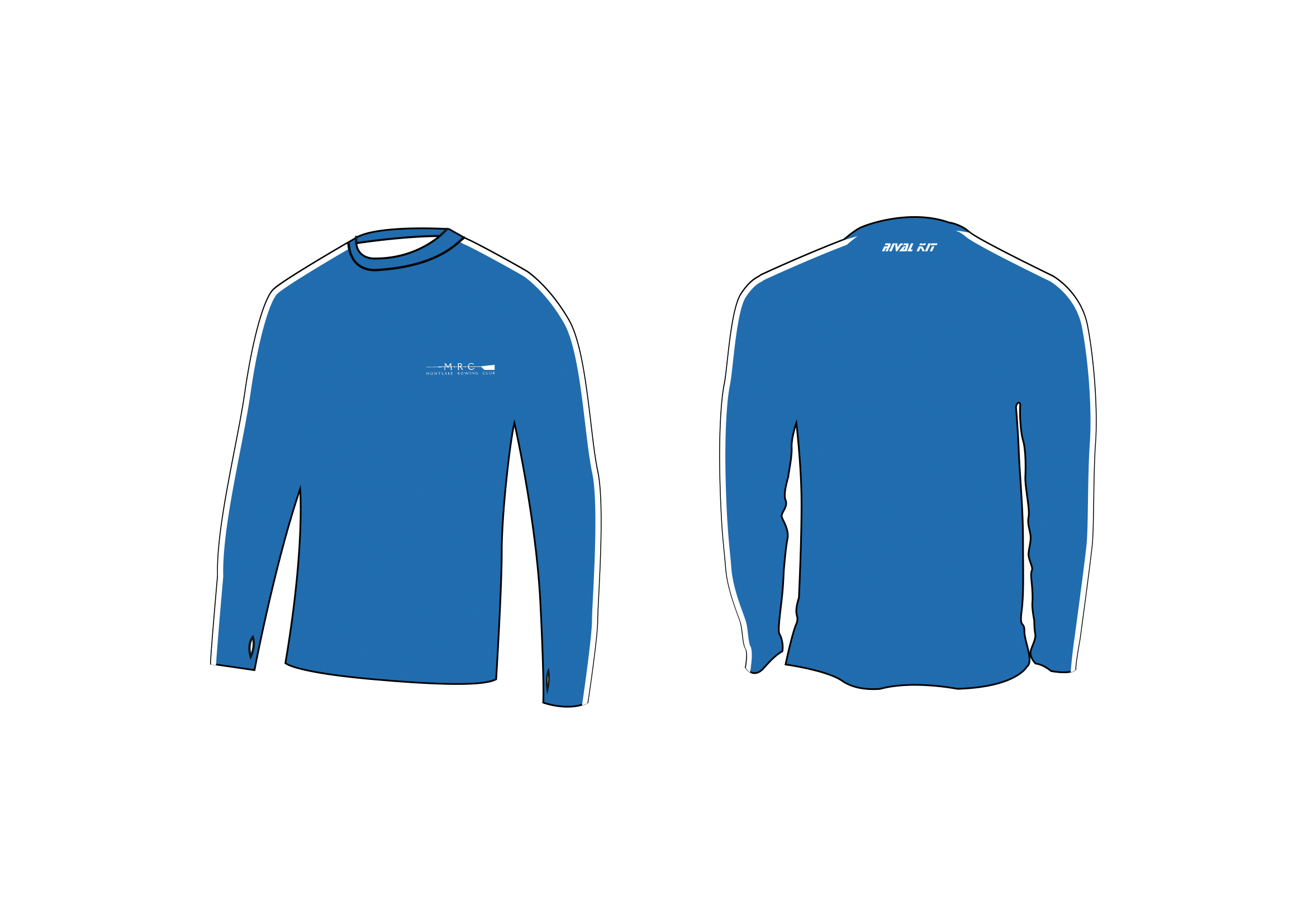 Montlake Rowing Club Blue 201 Gym Long Sleeve T-Shirt