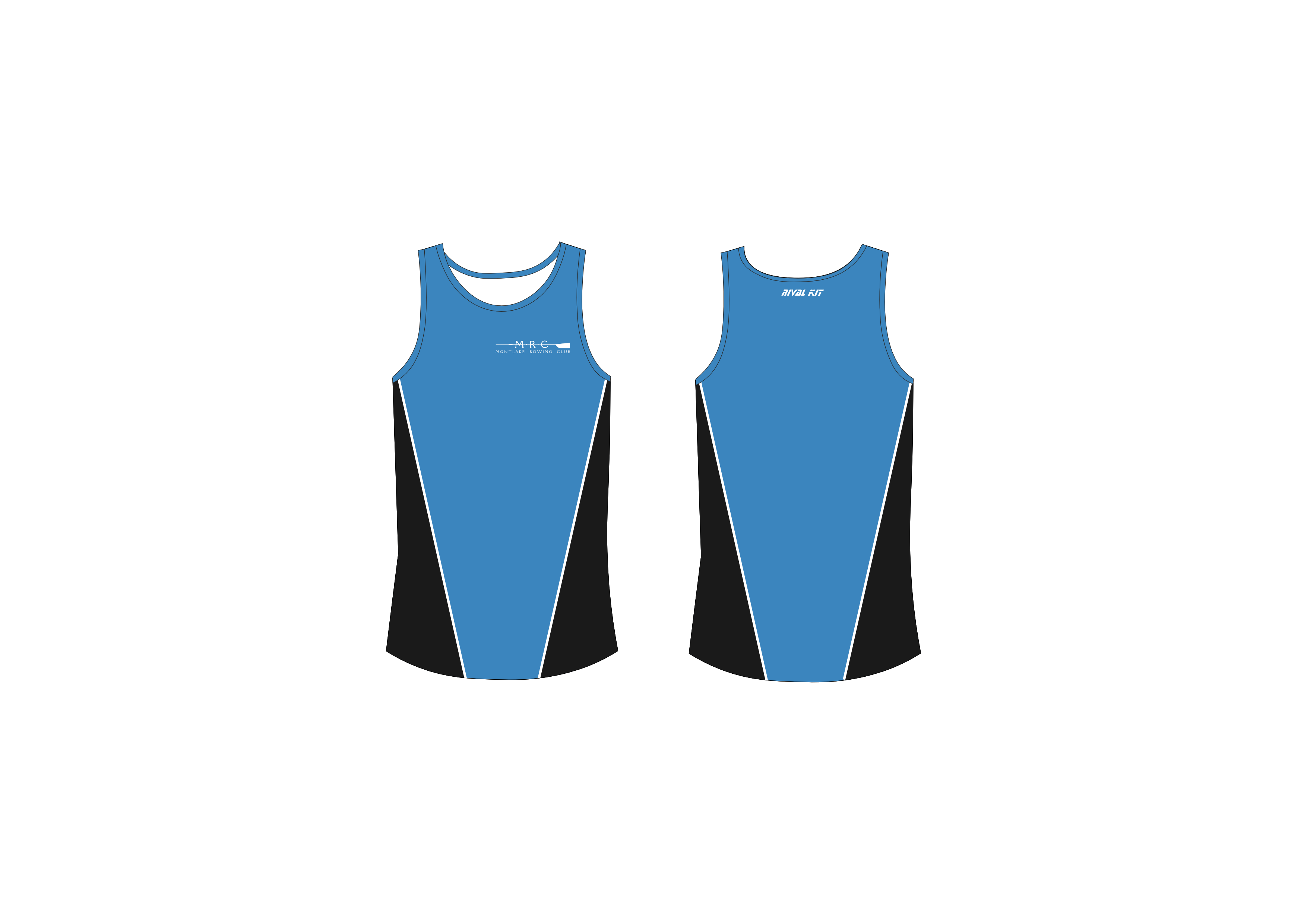 Montlake Rowing Club Black and Blue Vest