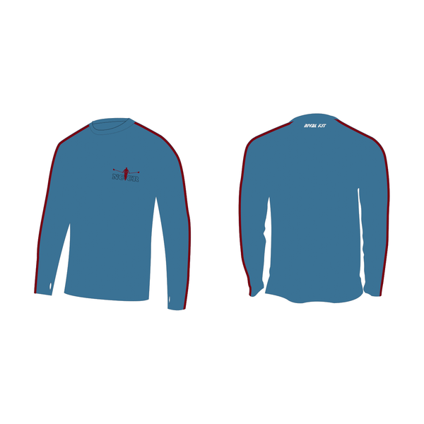 North Channel Community Rowing Bespoke Long Sleeve Gym T-Shirt Blue