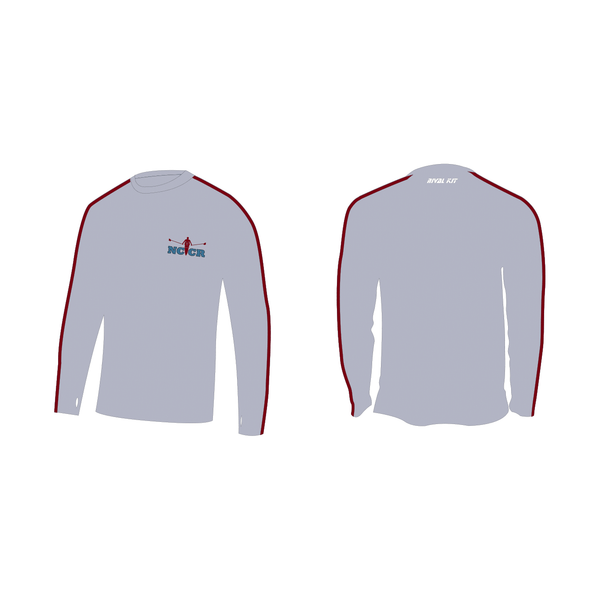 North Channel Community Rowing Bespoke Long Sleeve Gym T-Shirt Grey