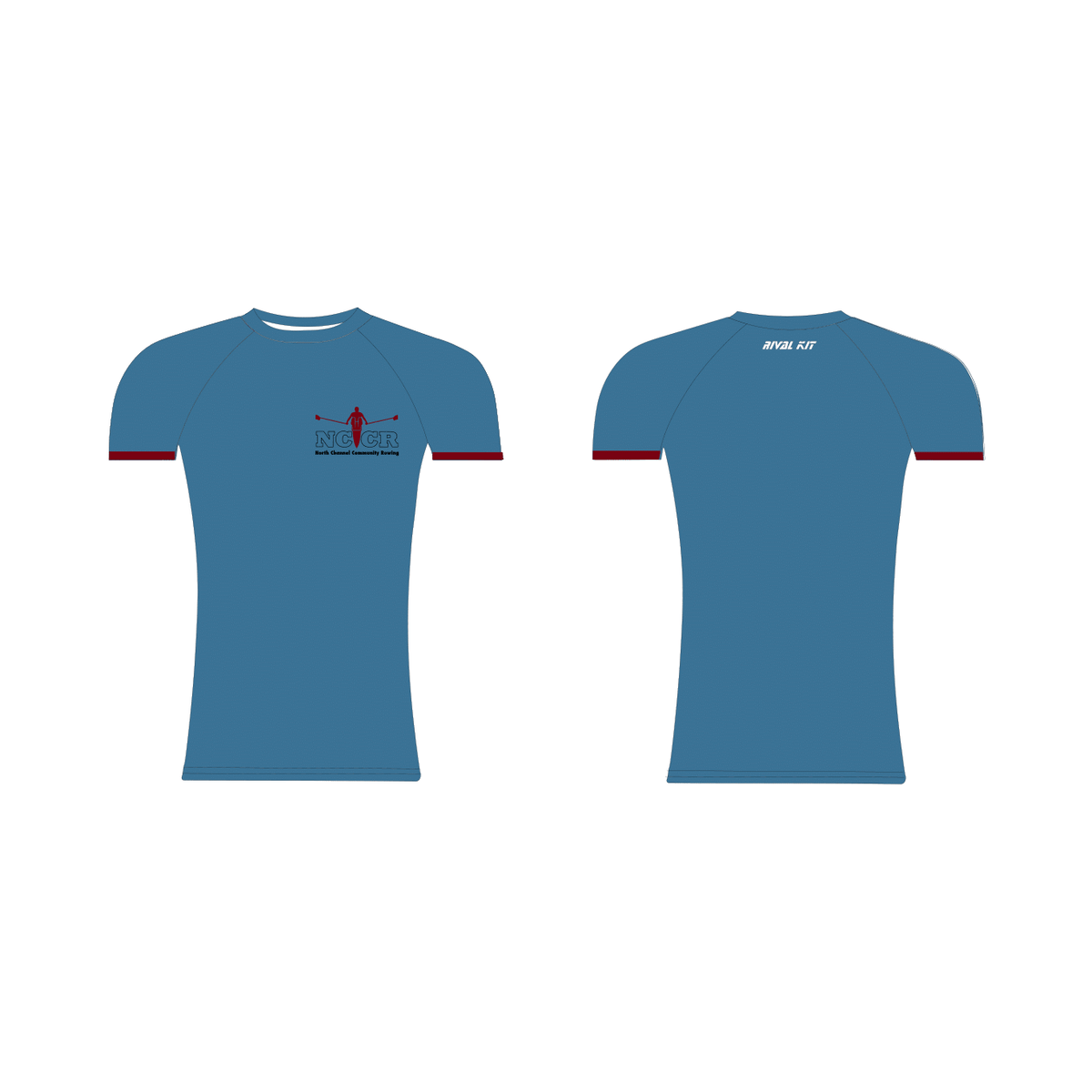North Channel Community Rowing Short Sleeve Base-Layer Blue