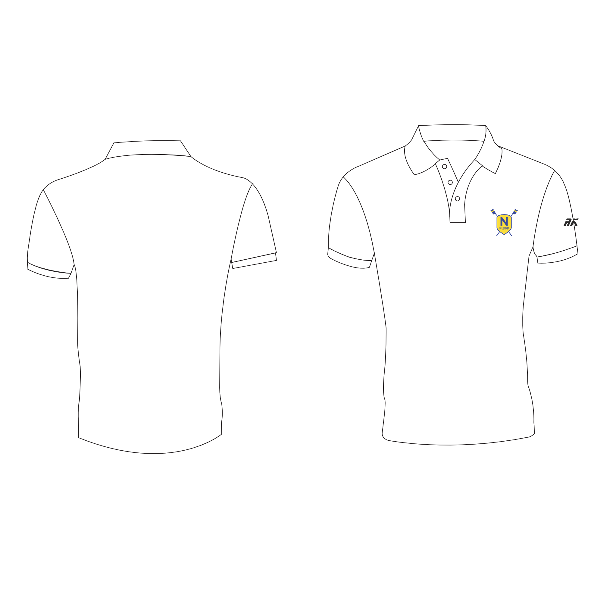 NASHVILLE ROWING Center WHITE Polo