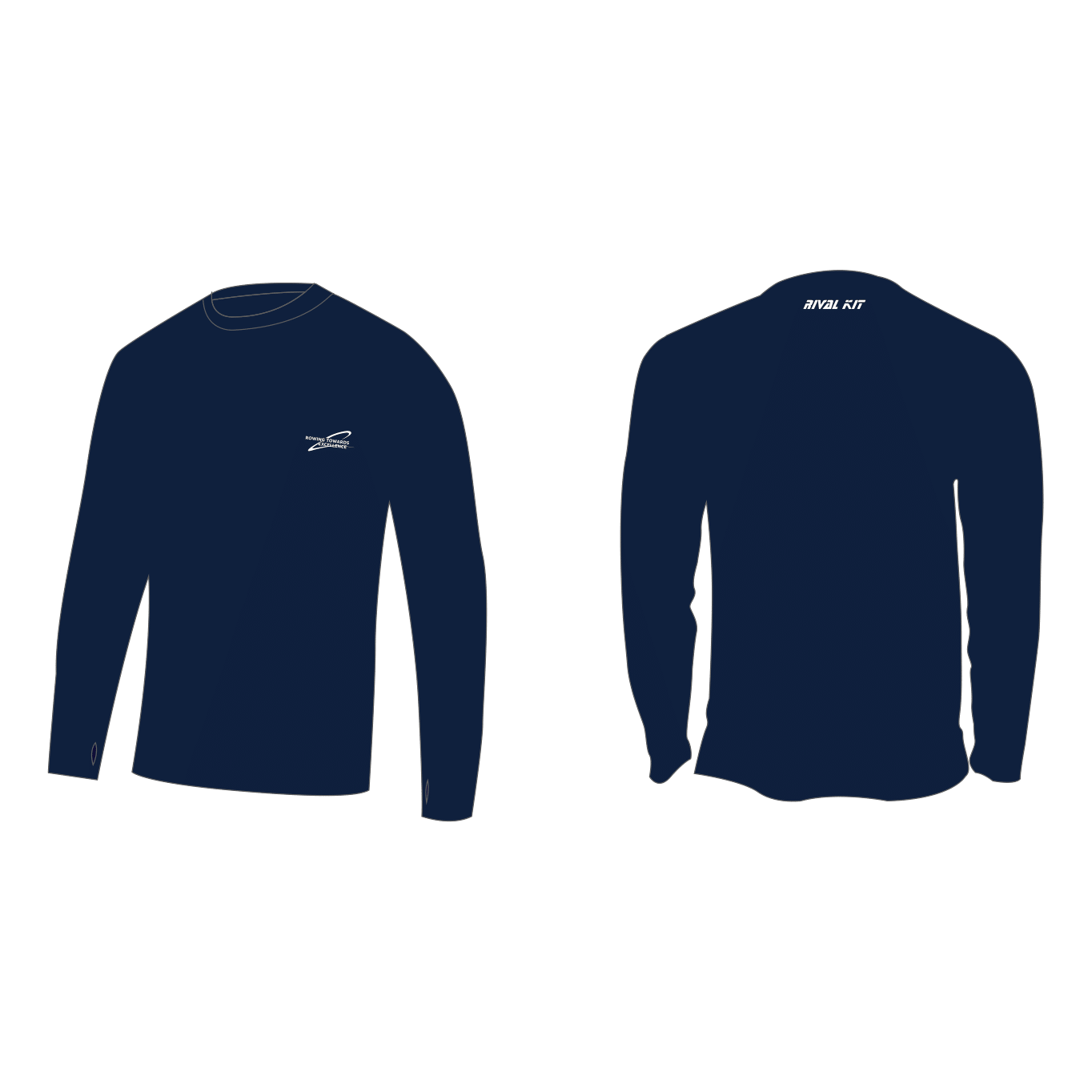 Rowing Towards Excellence Long Sleeve Gym T-Shirt