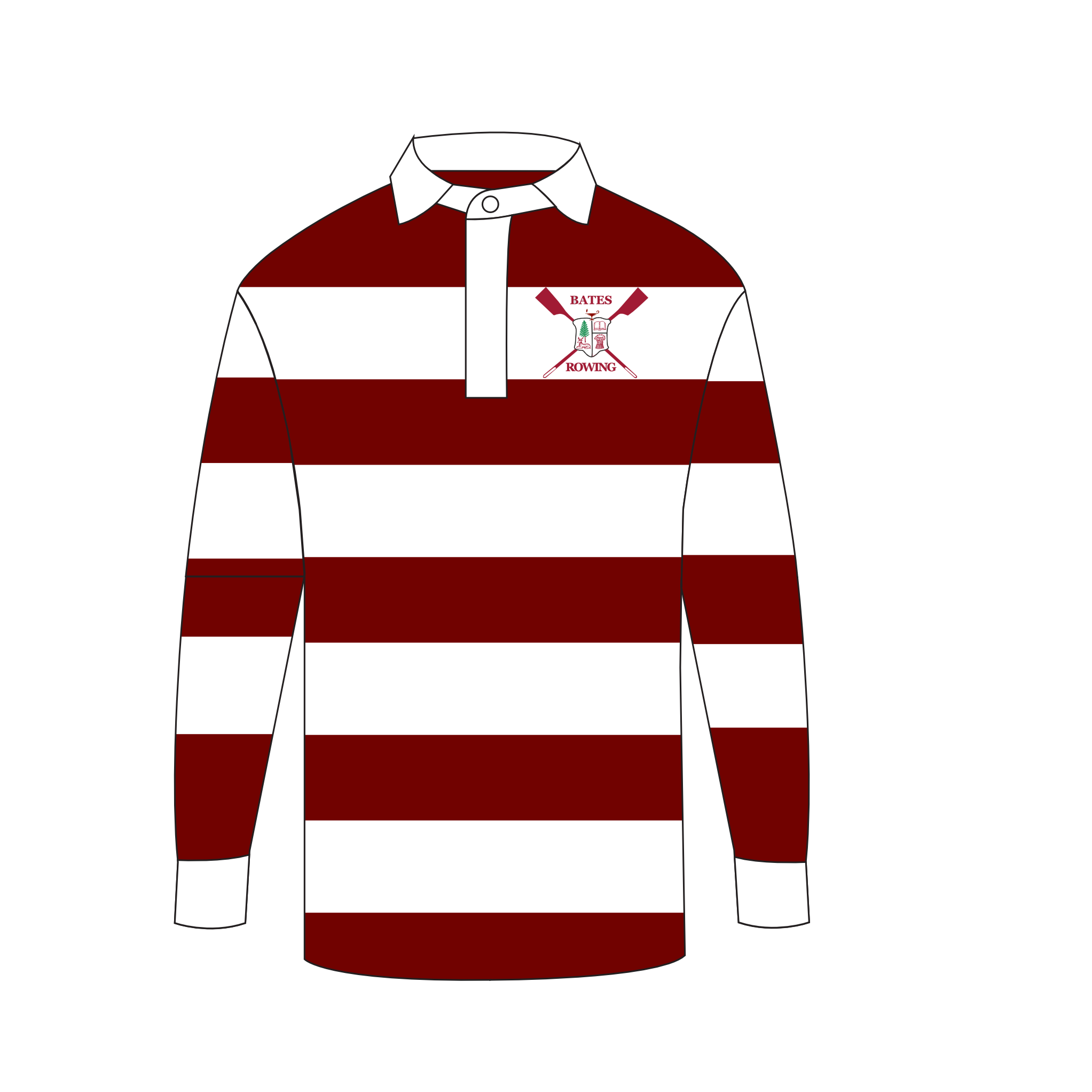 Bates Rowing Rugby Shirt