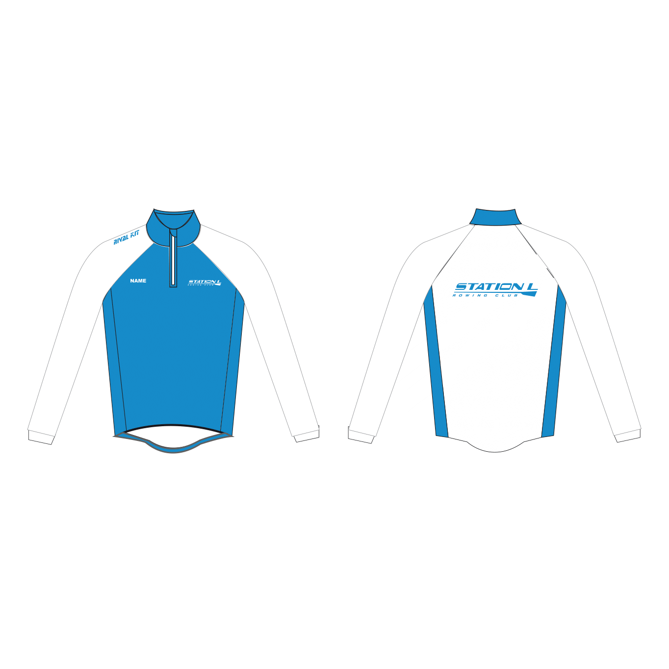 Station L Rowing Club White Splash Jacket