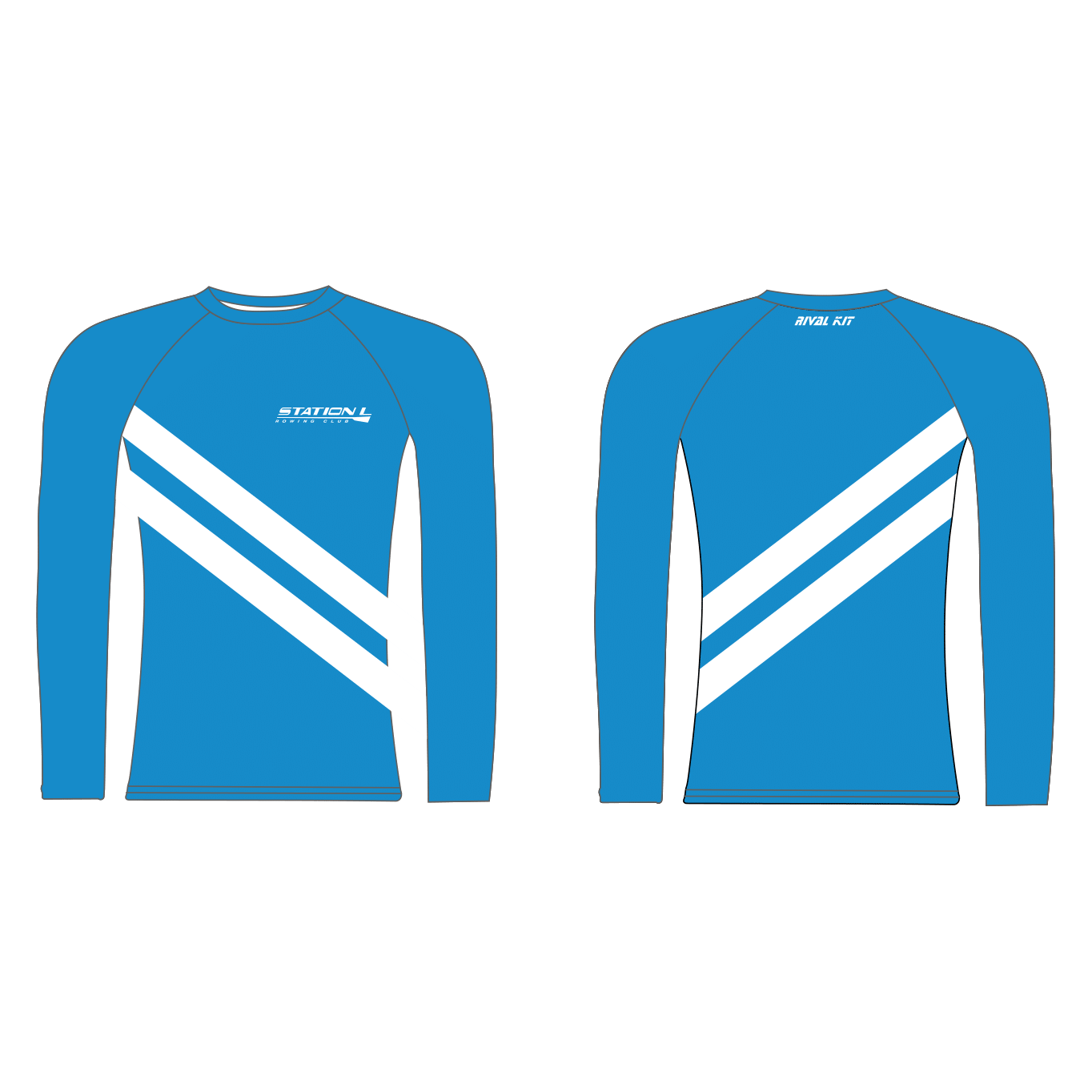 Station L Rowing Club Blue Long Sleeve Base-Layer