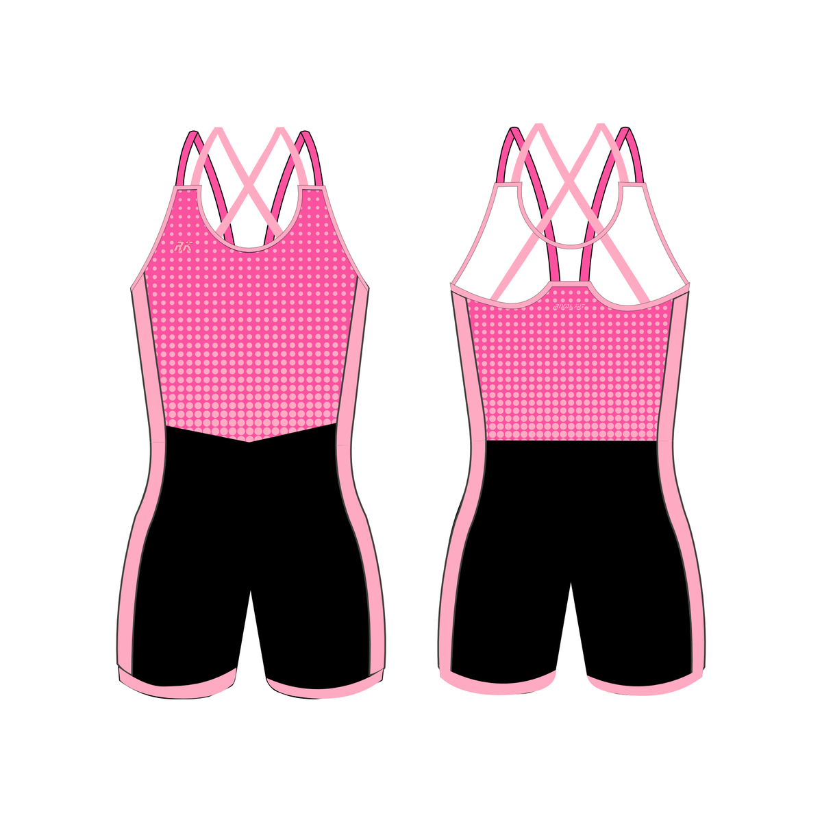 Rival Kit High Viz Collection Strappy AIOX Strawberry Polka Dots