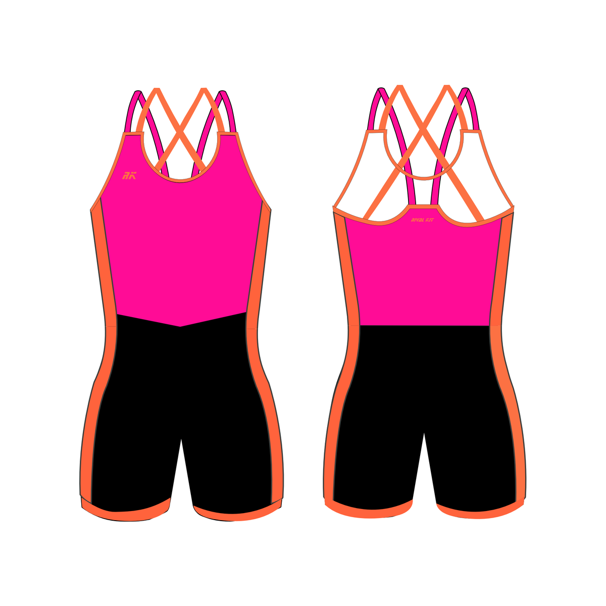 Rival Kit High Viz Collection Strappy AIOX Hot Pink/Orange