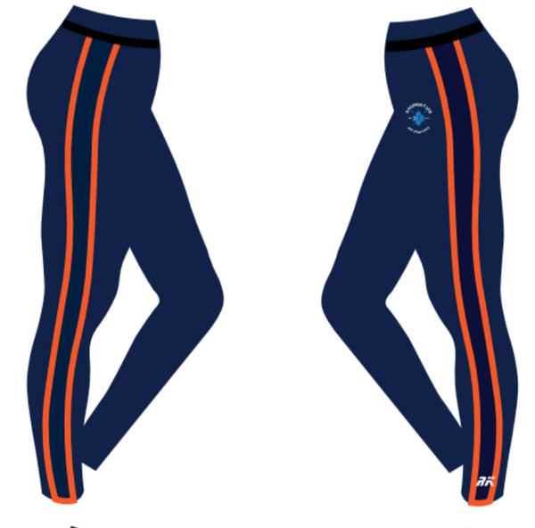 Dolphin Club Orange Stripe Leggings