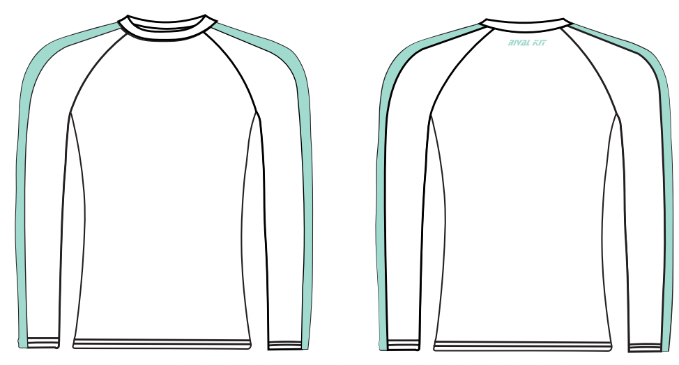 North Carolina Blue Strip Long Sleeve Base-Layer