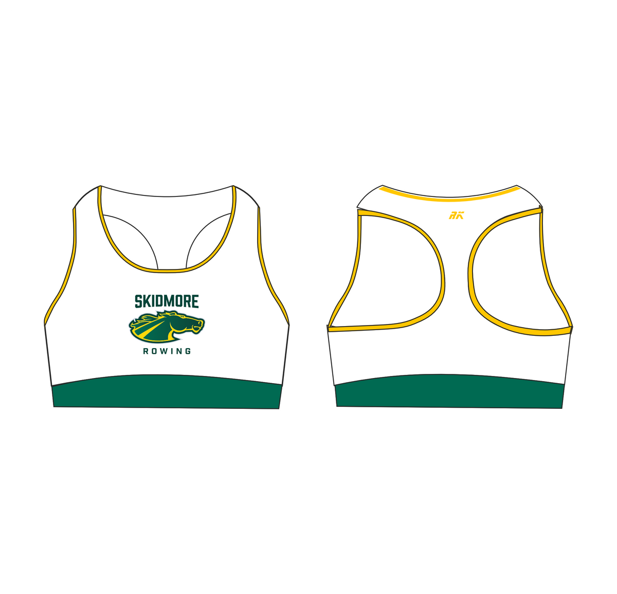 Skidmore Rowing Racer Back Sports Bra