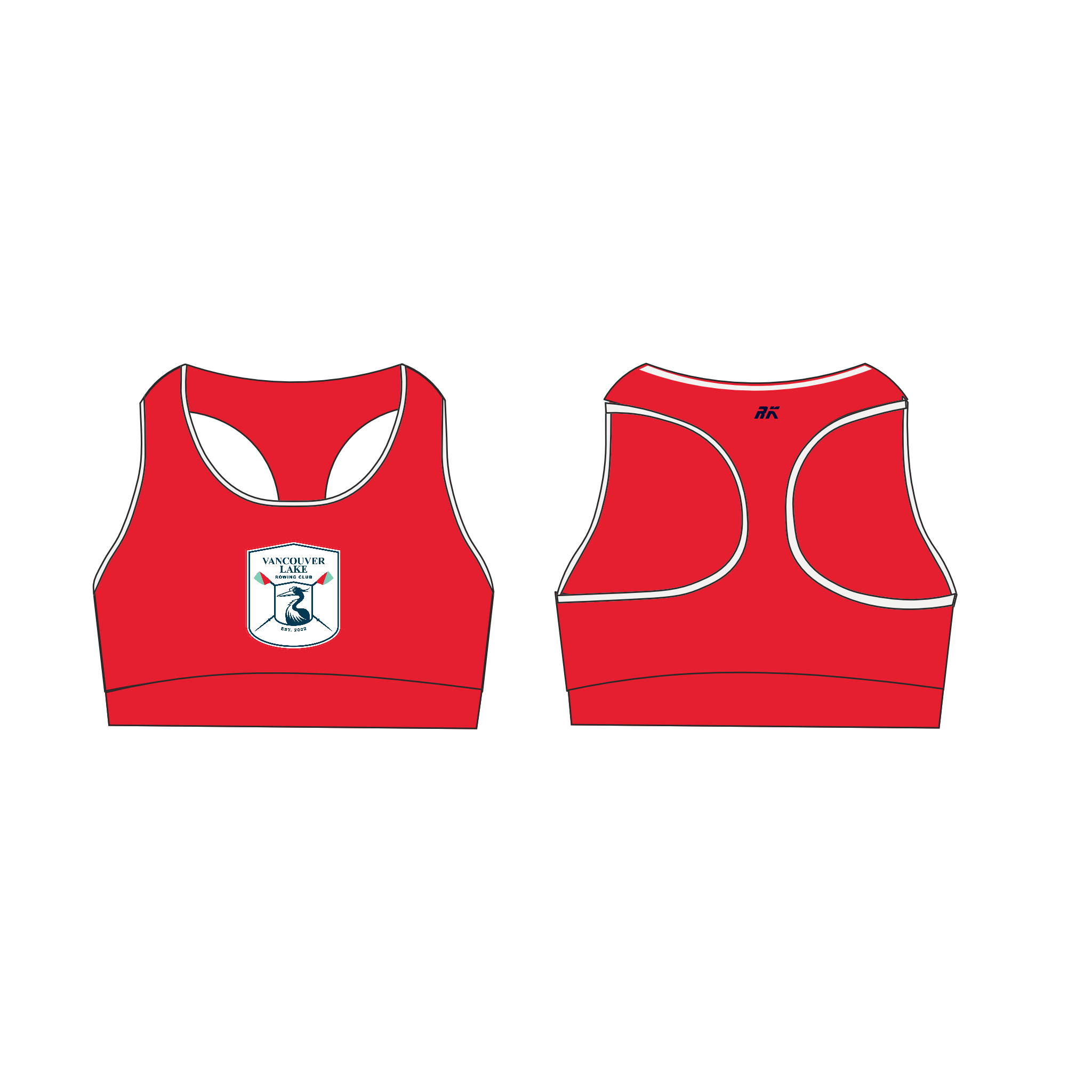 Vancouver Lake Rowing Club Racer Back Sports Bra