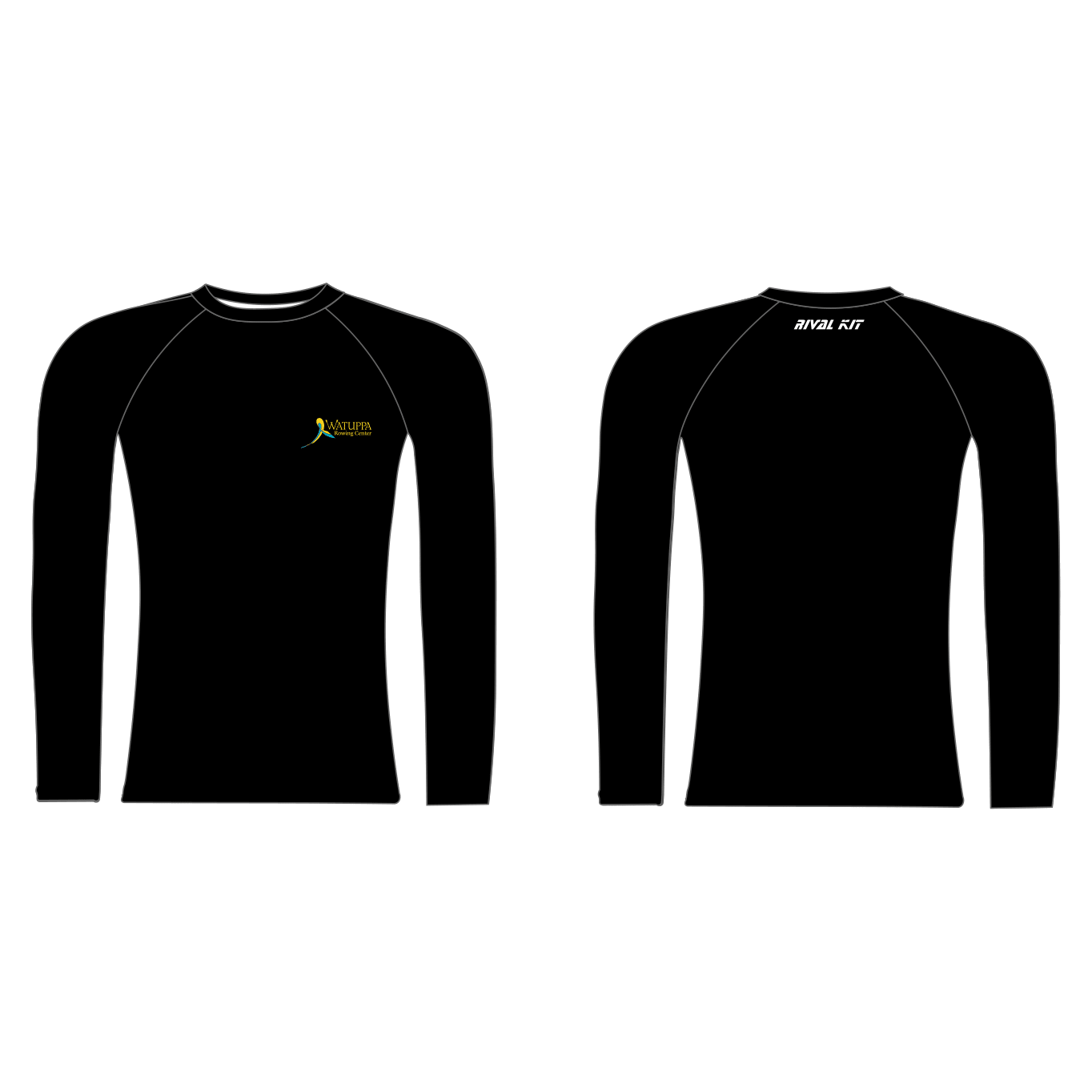 Watuppa Rowing Center Black Long Sleeve Base-Layer
