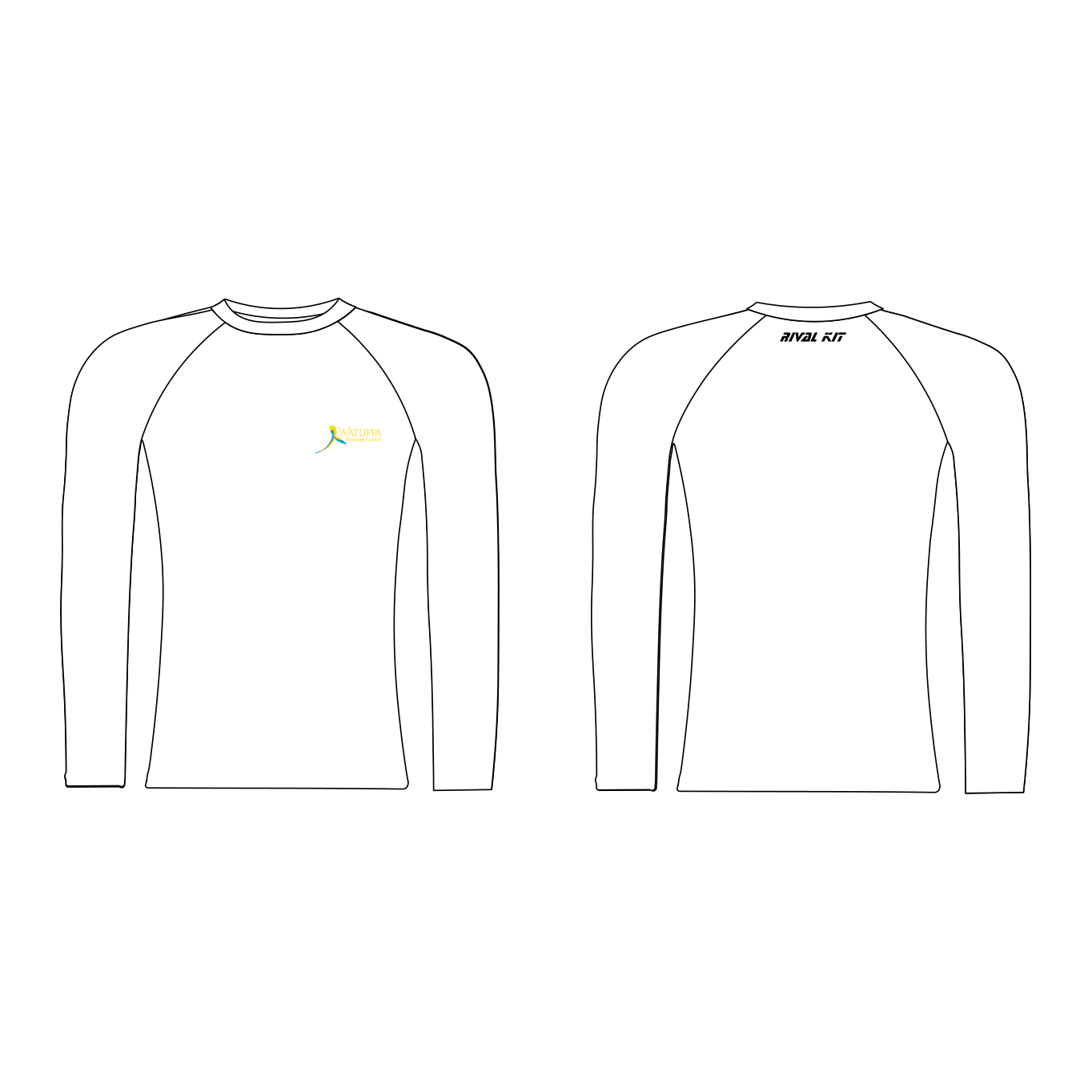 Watuppa Rowing Center White Long Sleeve Base-Layer