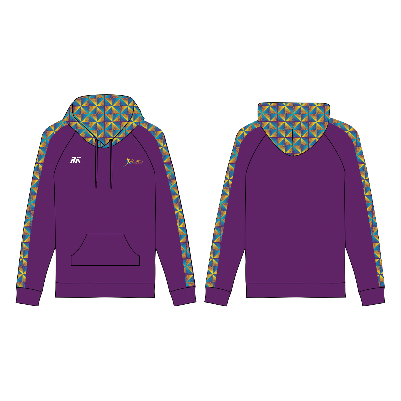 Watuppa Rowing Center Hoodie Purple