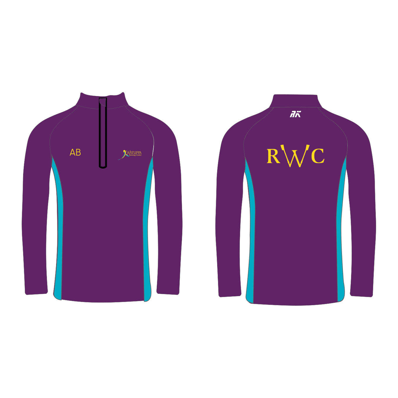Watuppa Rowing Center Performance Q-Zip Purple