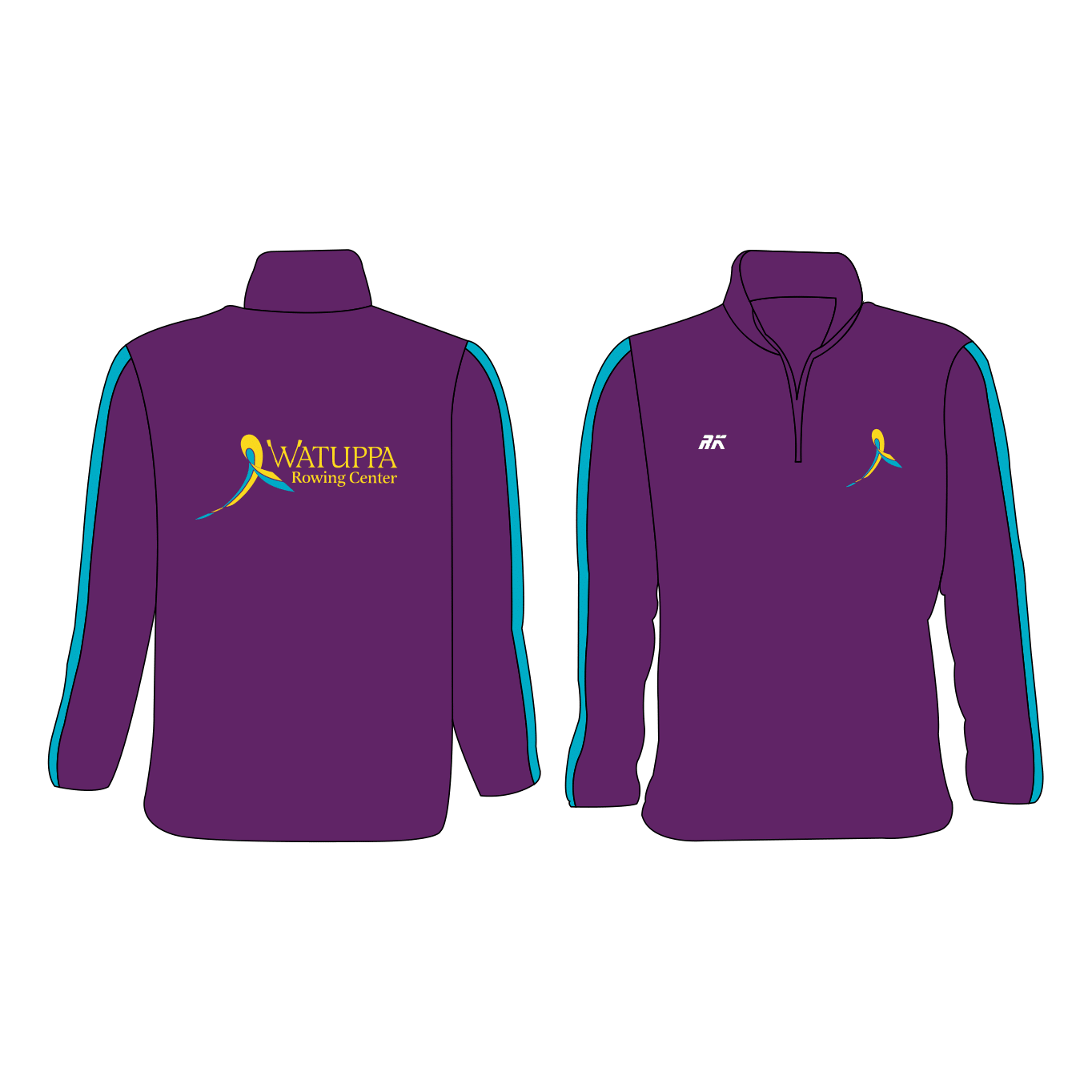 Watuppa Rowing Center Fleece Purple