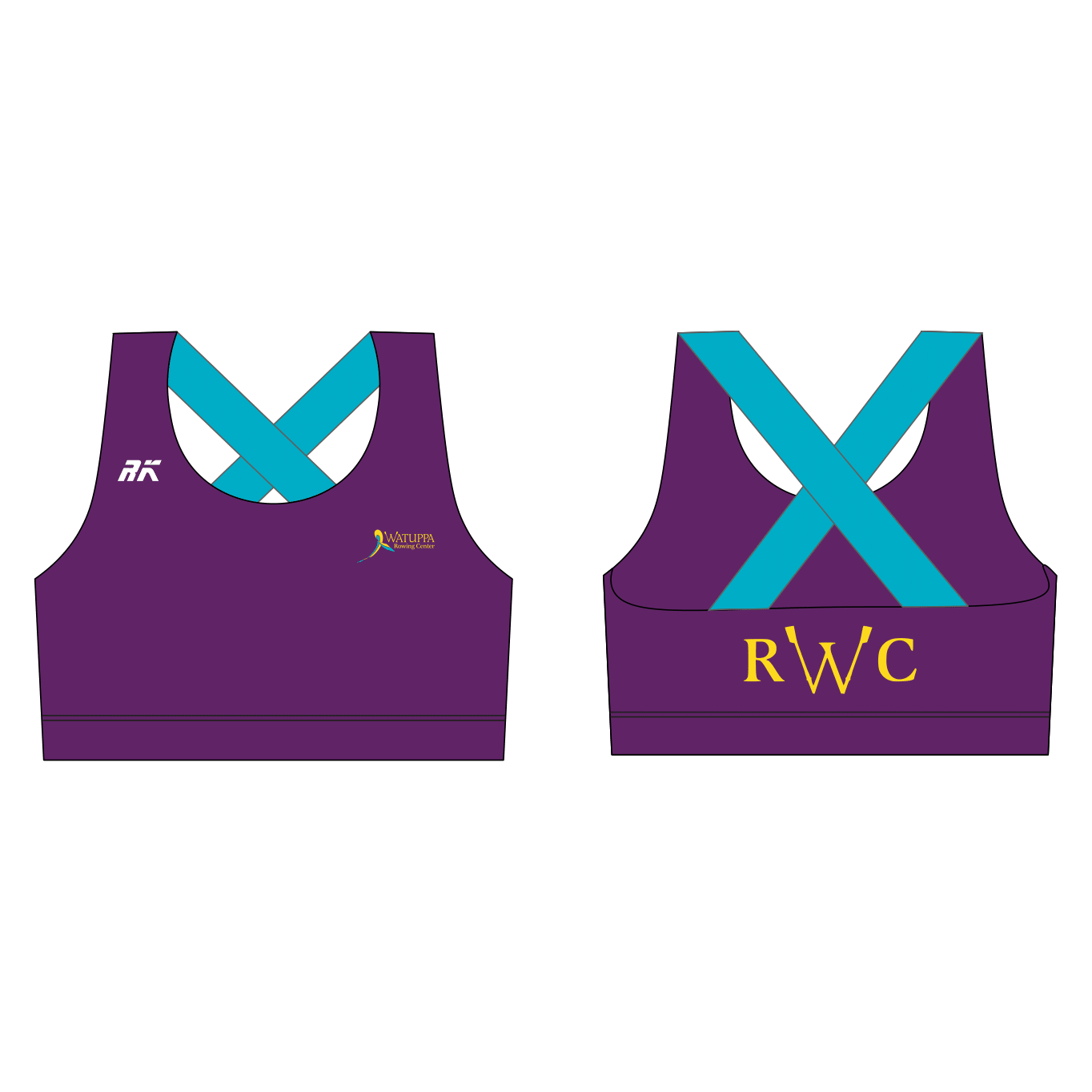 Watuppa Rowing Center Cross Backed Sports Bra
