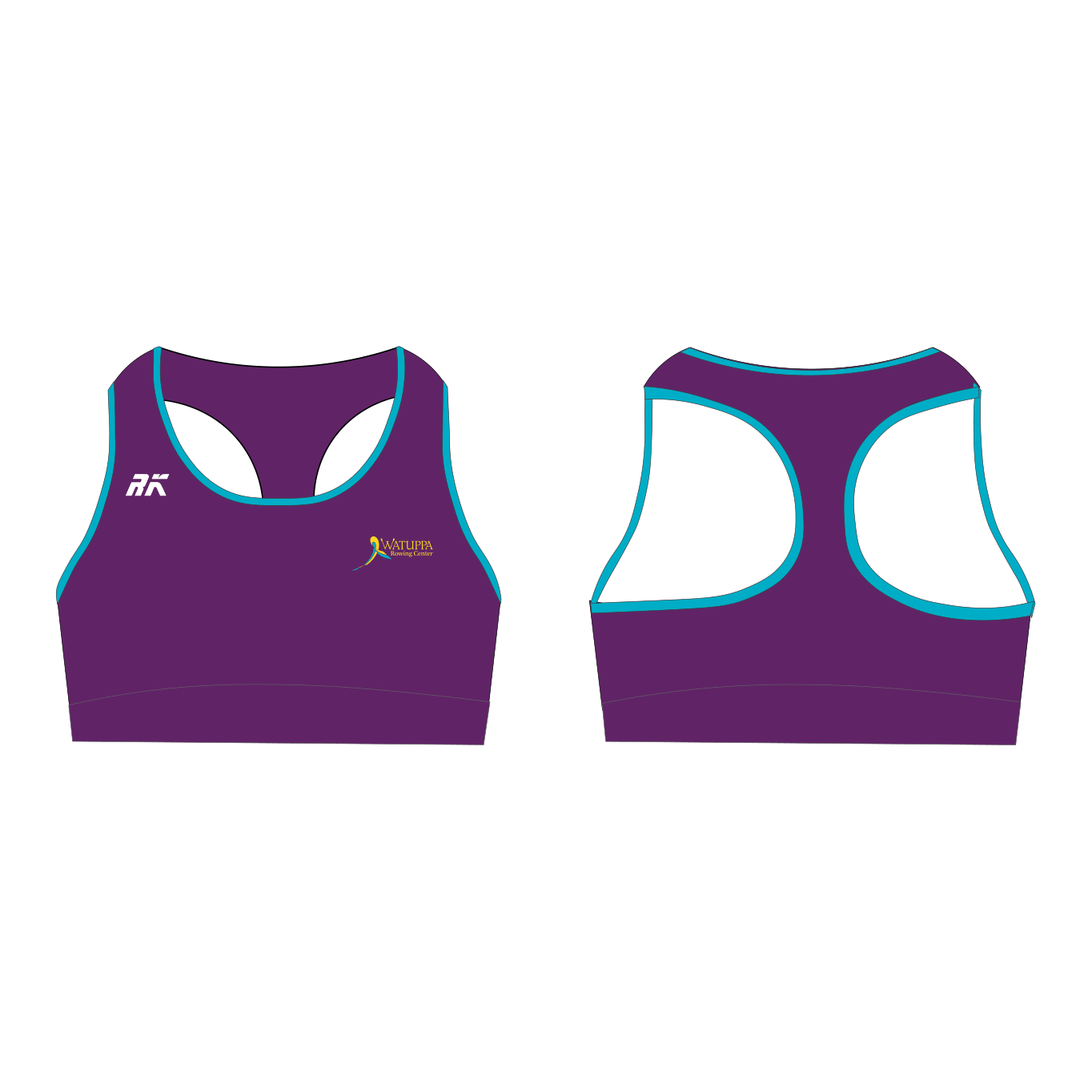 Watuppa Rowing Center Racer Back Sports Bra