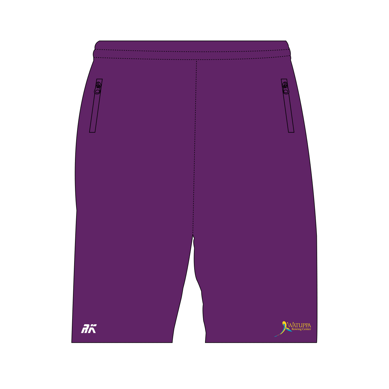Watuppa Rowing Center Male Gym Shorts Purple