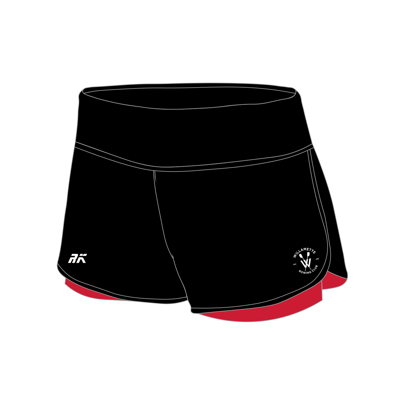 Willamette Rowing Club Female Gym Shorts