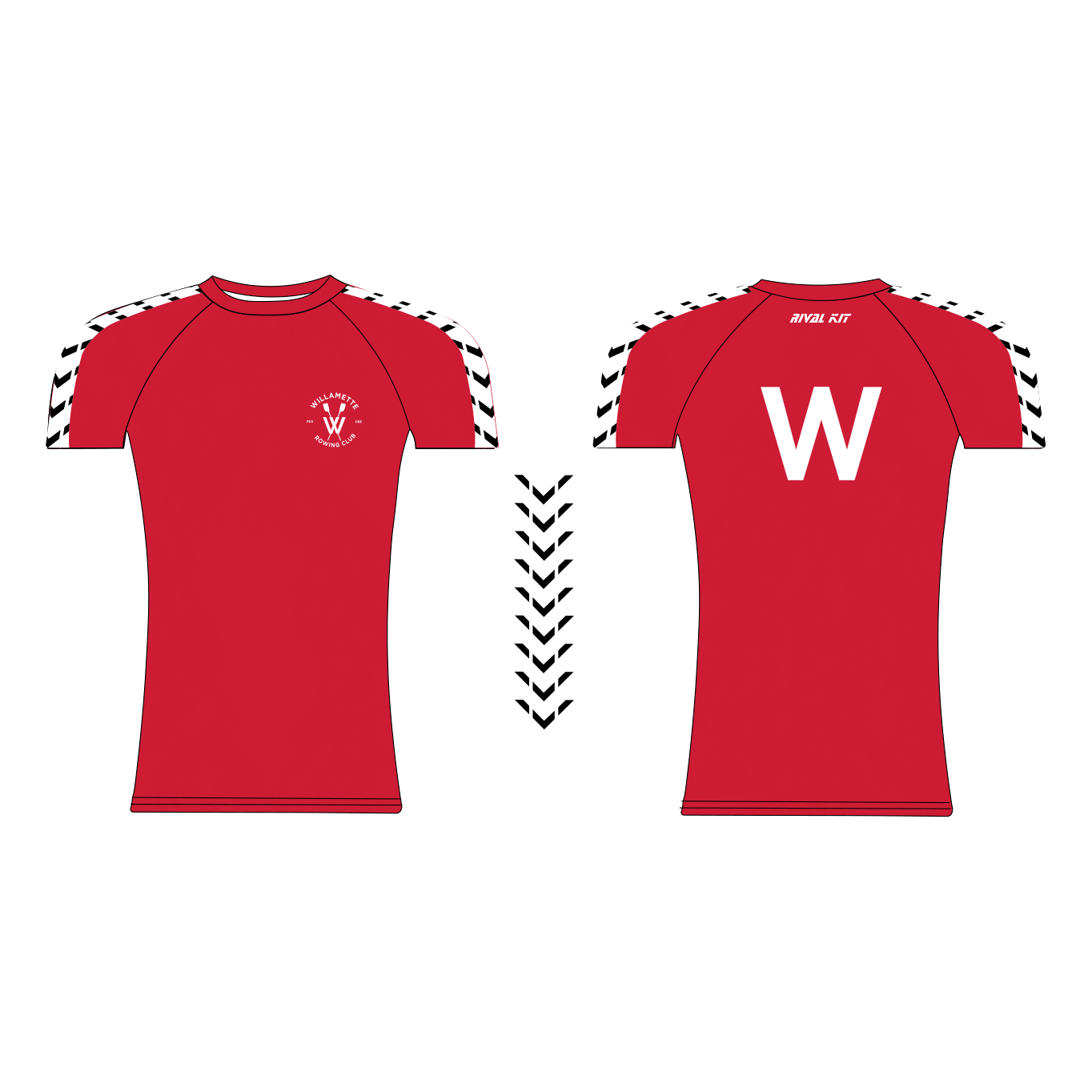 Willamette Rowing Club Red Short Sleeve Base-Layer