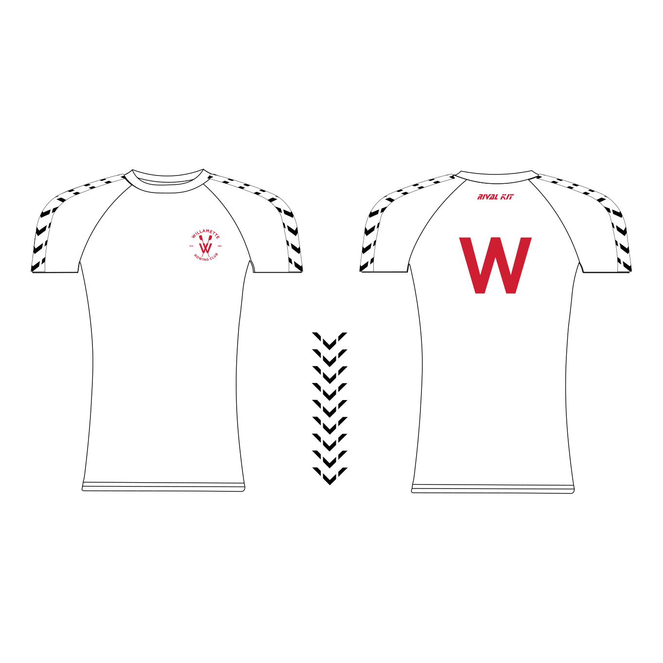 Willamette Rowing Club White Short Sleeve Base-Layer