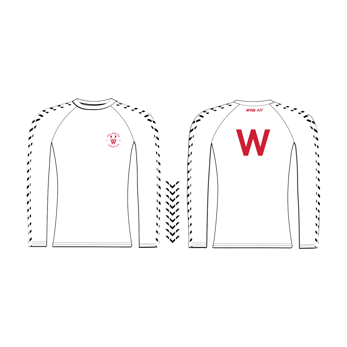 Willamette Rowing Club White Long Sleeve Base-Layer