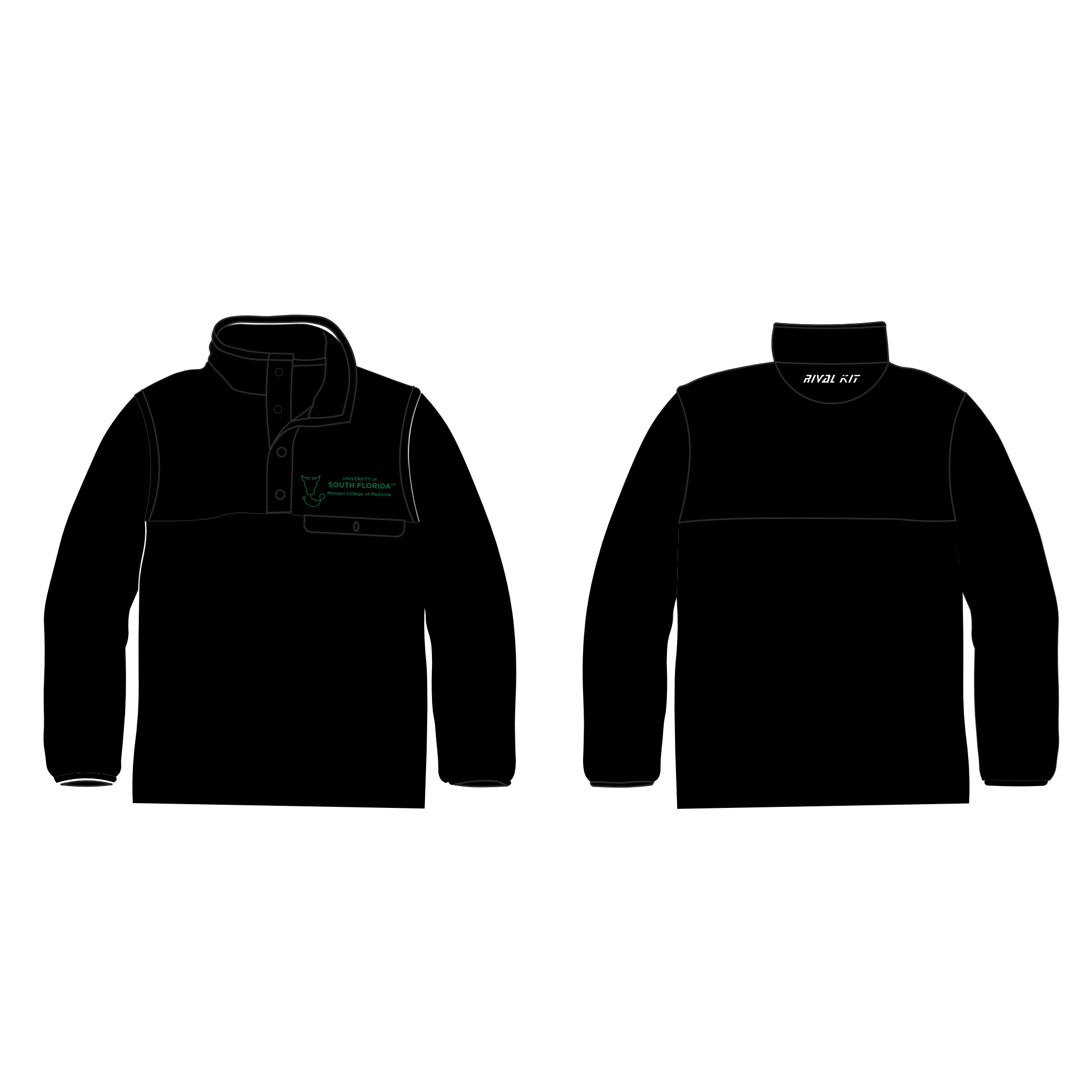 The University of South Florida Morsani College of Medicine Black Pocket Fleece