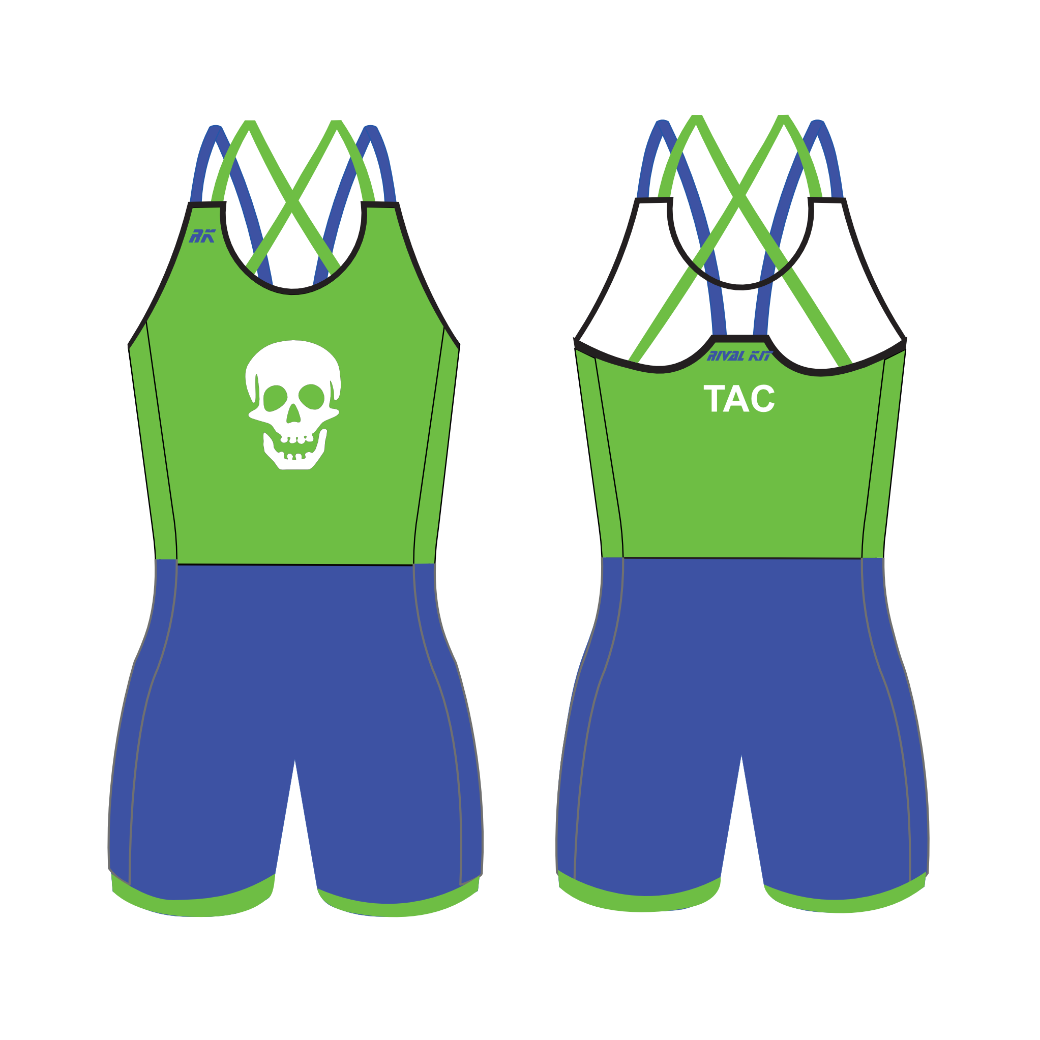 Tampa Athletic Club Strappy AIO Blue