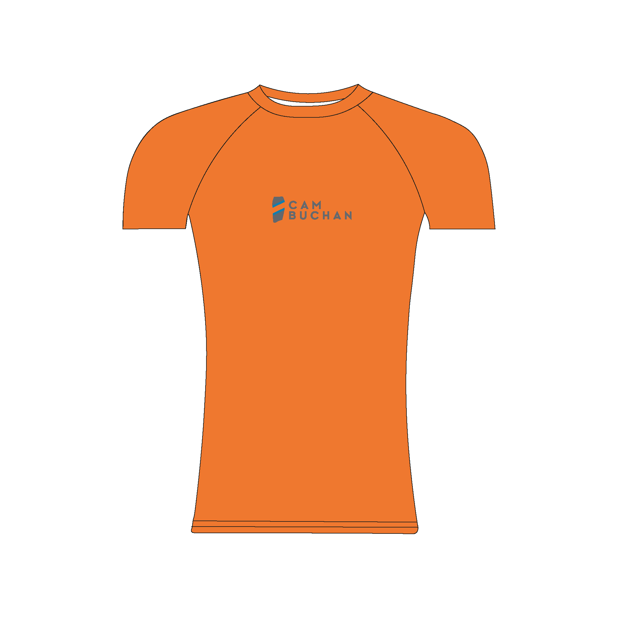 CB Personal Range Orange Short Sleeve Base Layer