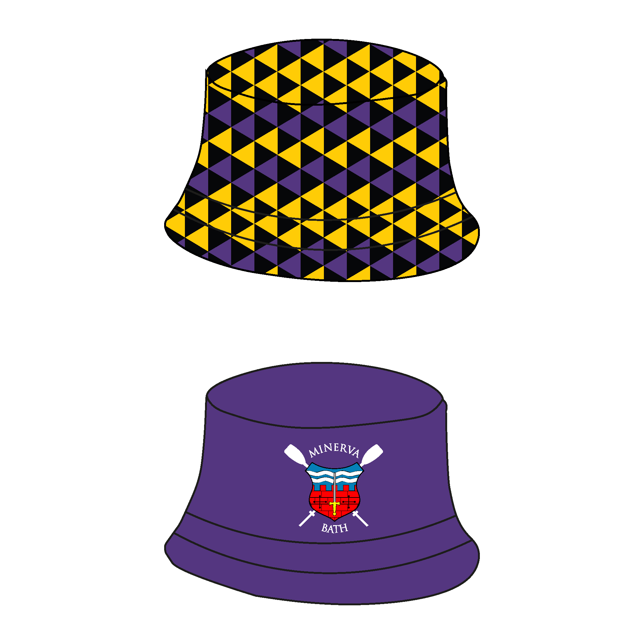 Minerva Bath Rowing Club Reversible Bucket Hat