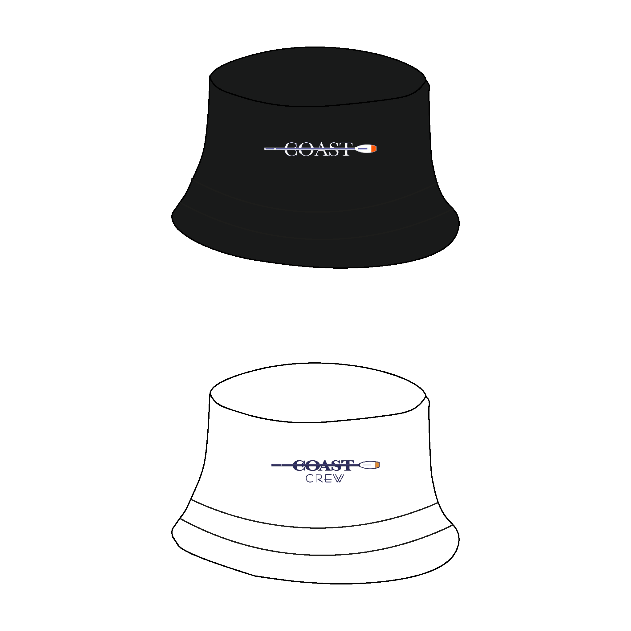 Orange Coast Reversible Bucket Hat