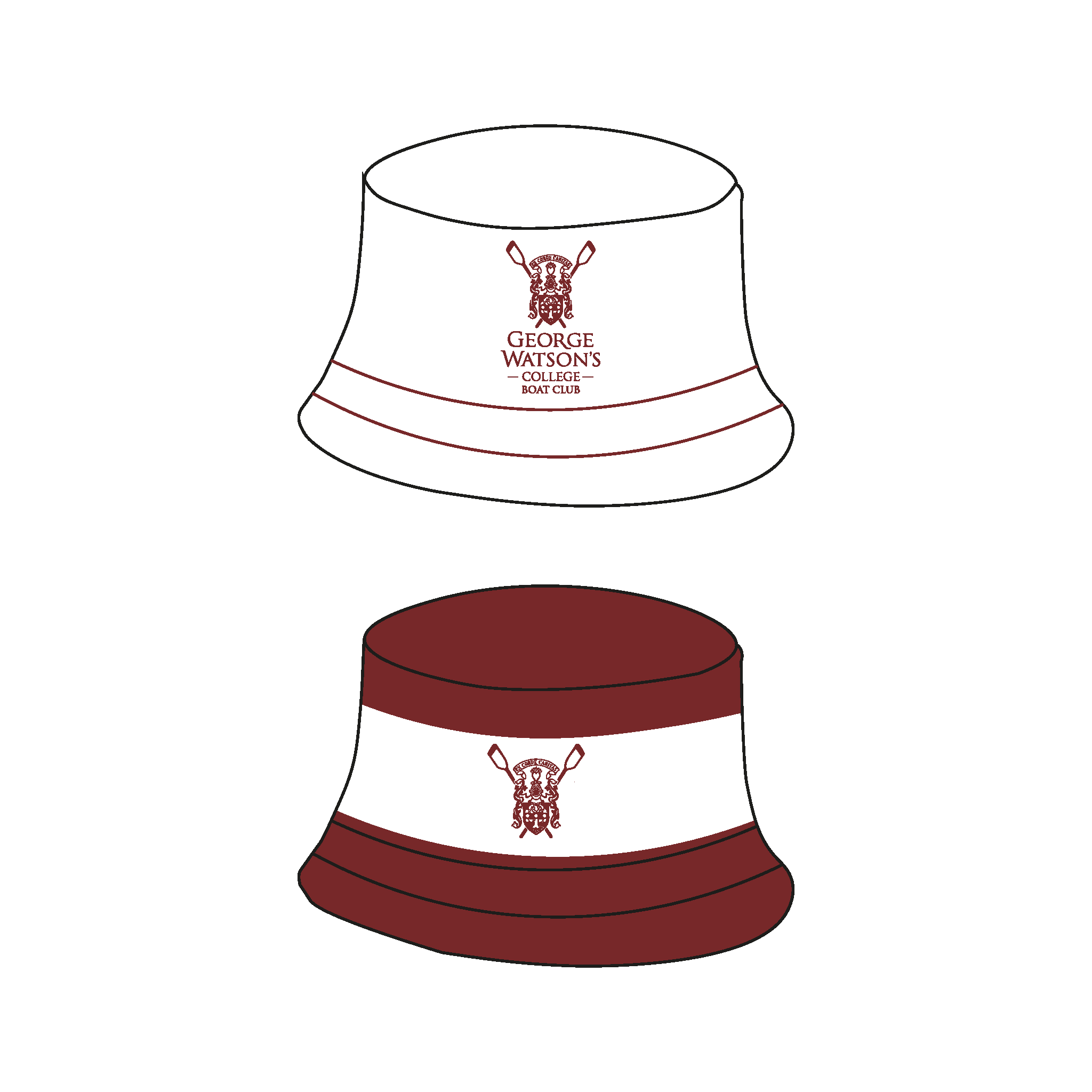 George Watsons Boat Club Reversible Bucket Hat
