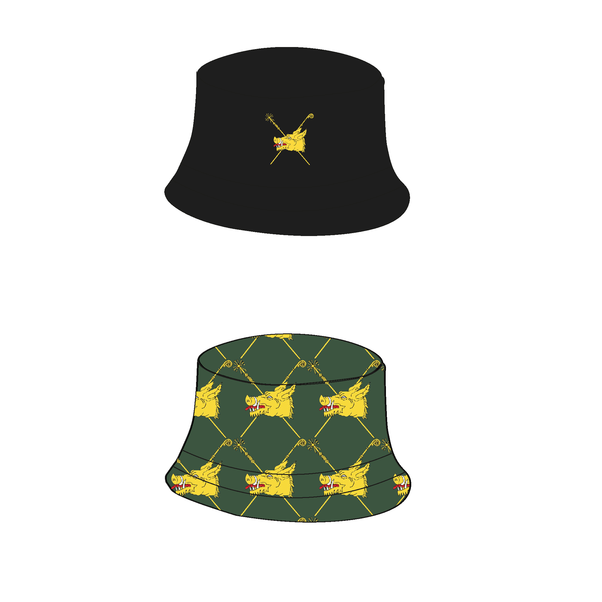 Queens' College Cambridge BC Reversible Bucket Hat