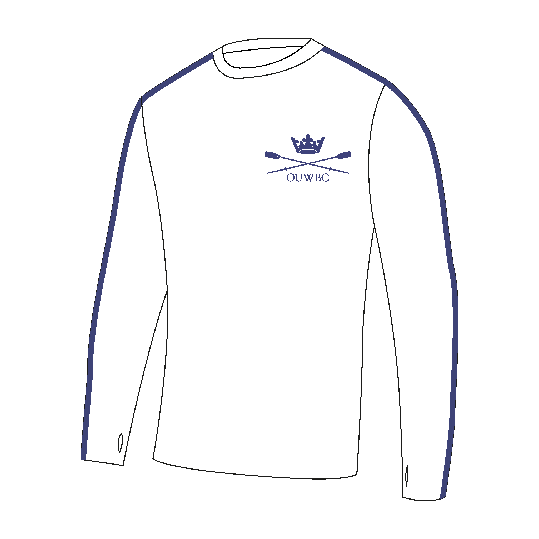 Oxford University Women's Boat Club Long Sleeve Gym T-Shirt