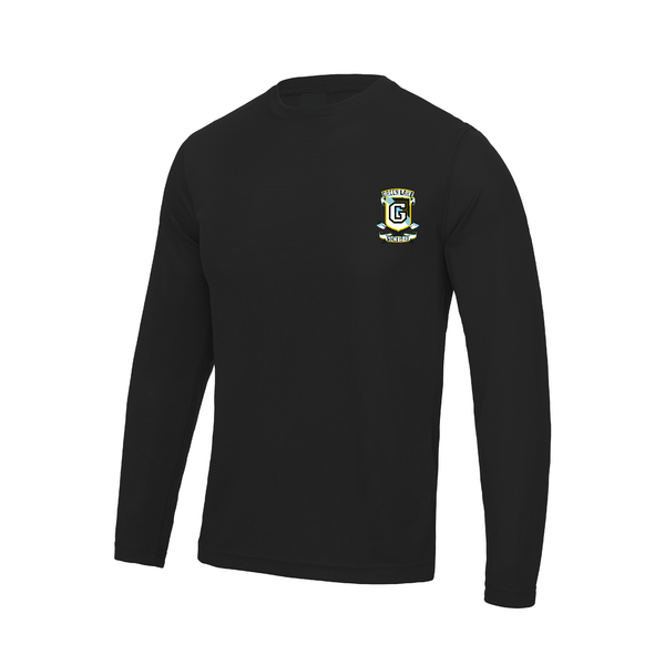 Green Lake Crew Long Sleeve Black Gym T-Shirt
