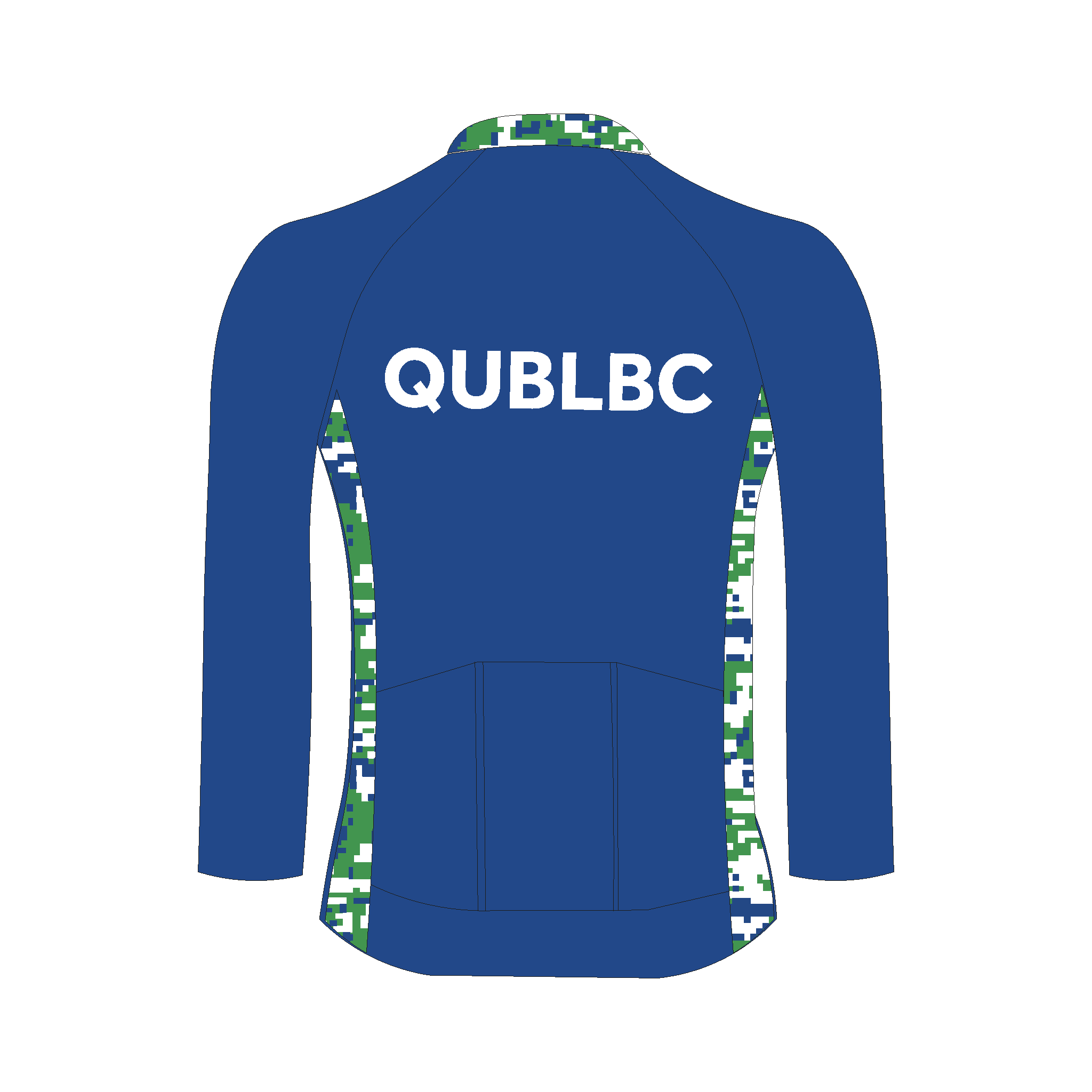 Queen's University Belfast Ladies Boat Club Long Sleeve Blue Cycling Jersey