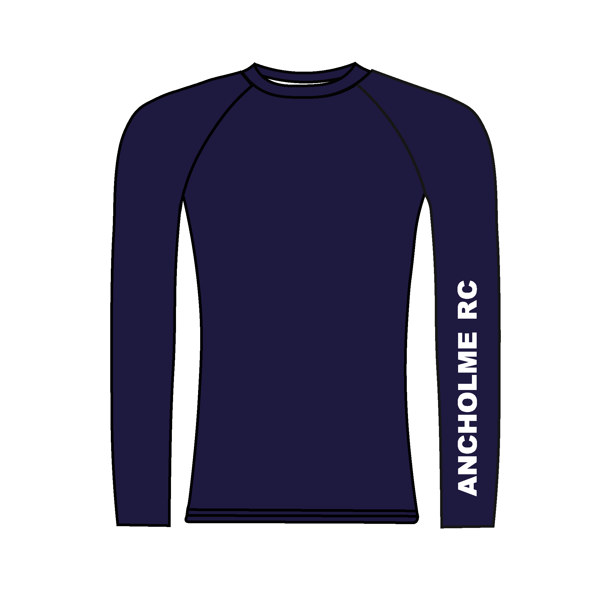 Ancholme Rowing Club Plain Navy Long Sleeve Base-Layer