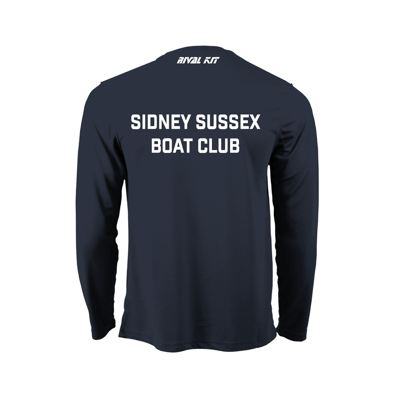 Sidney Sussex College BC Long Sleeve Navy Gym T-Shirt