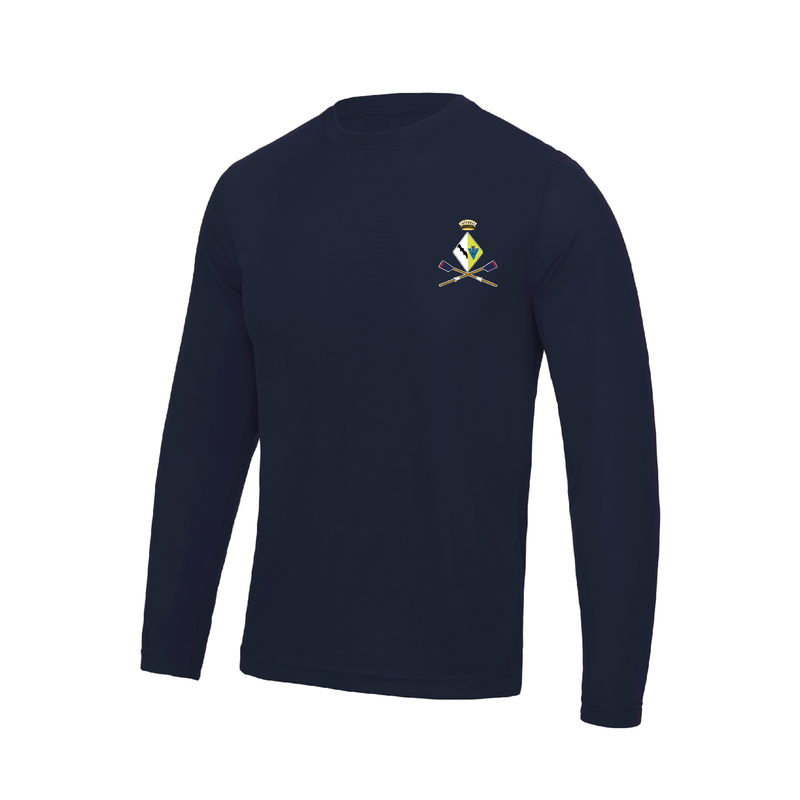 Sidney Sussex College BC Long Sleeve Navy Gym T-Shirt