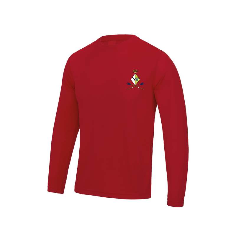 Sidney Sussex College BC Long Sleeve Red Gym T-Shirt