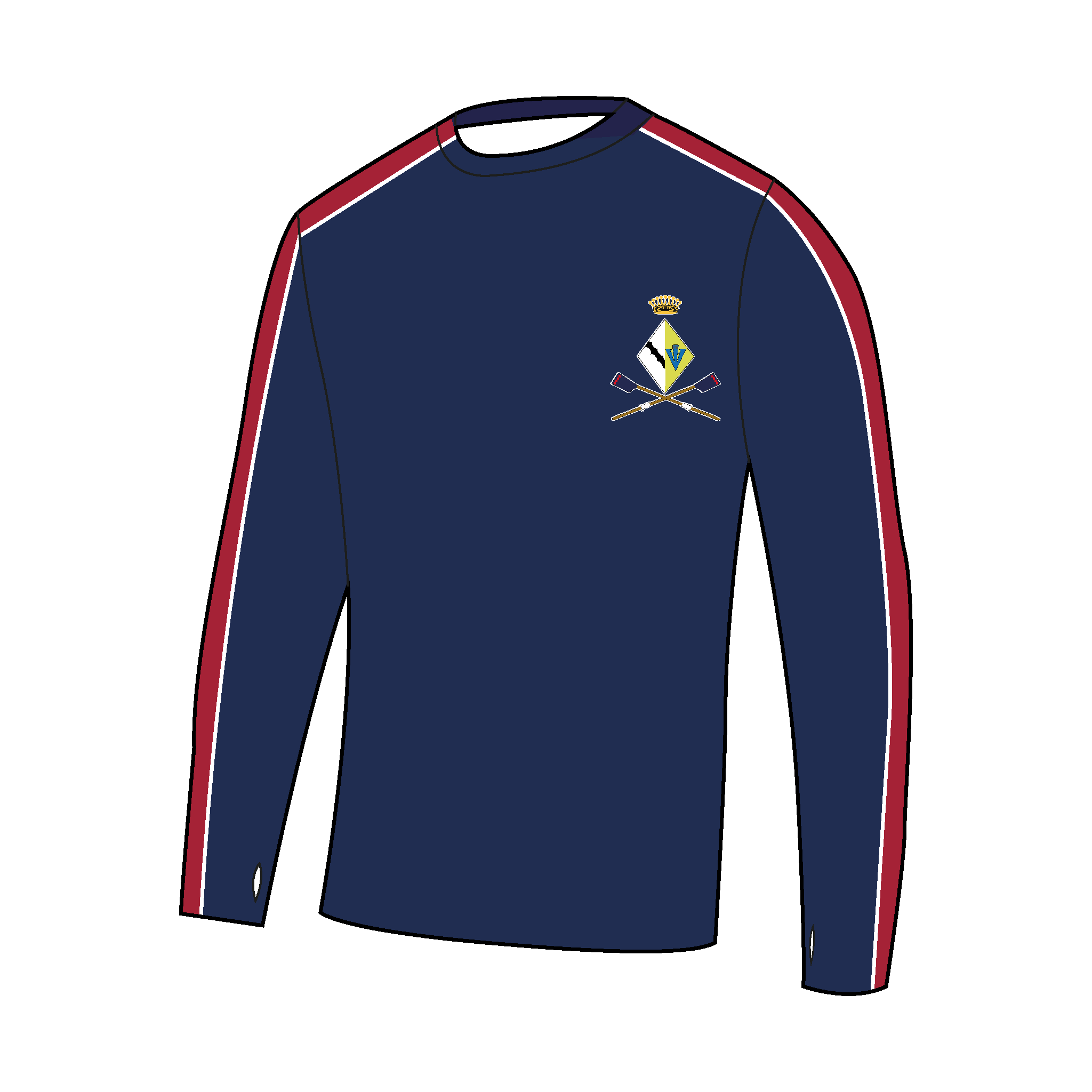 Sidney Sussex College BC Bespoke Long Sleeve Gym T-Shirt 2
