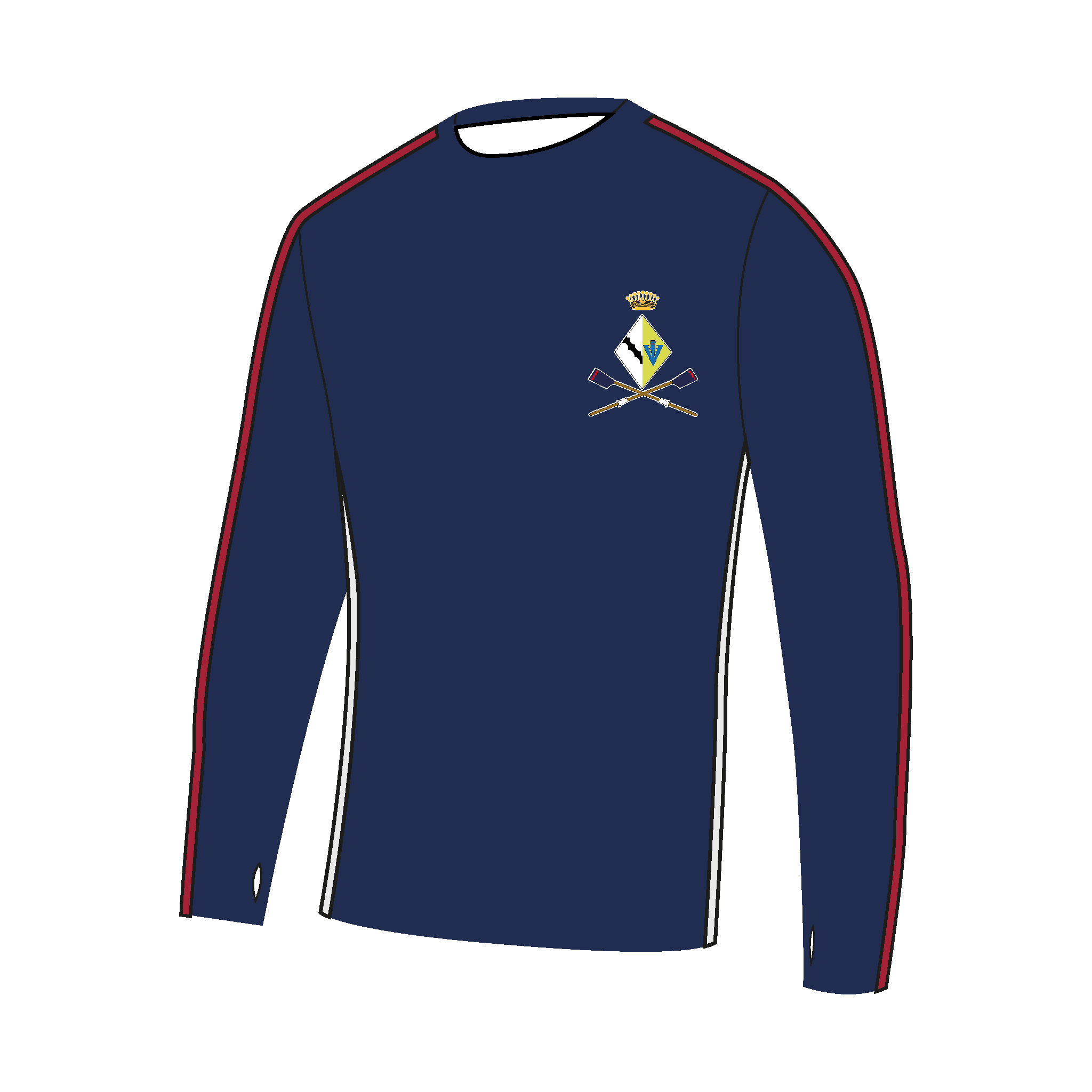Sidney Sussex College BC Bespoke Long Sleeve Gym T-Shirt 3