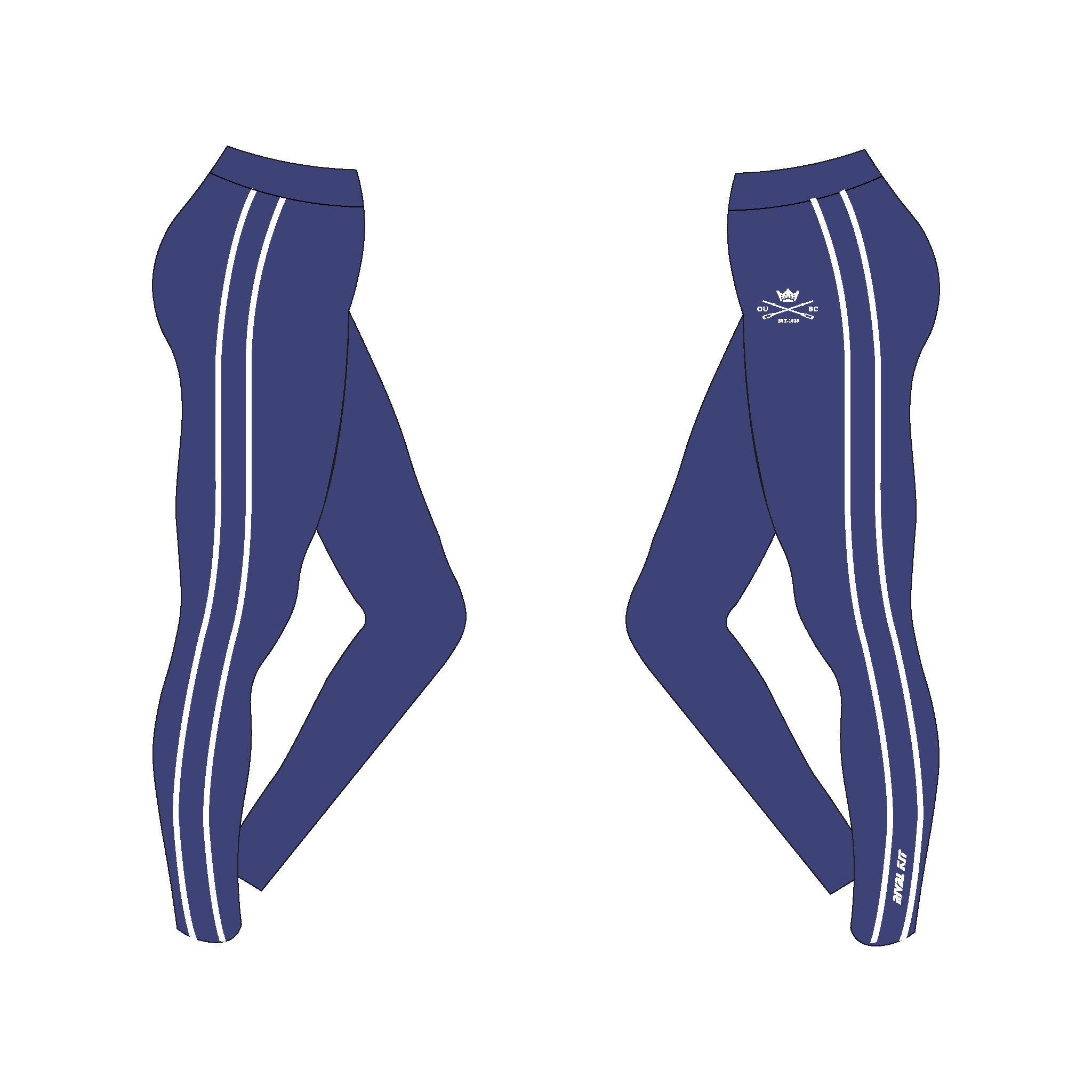 Oxford University Men's Boat Club Striped Leggings