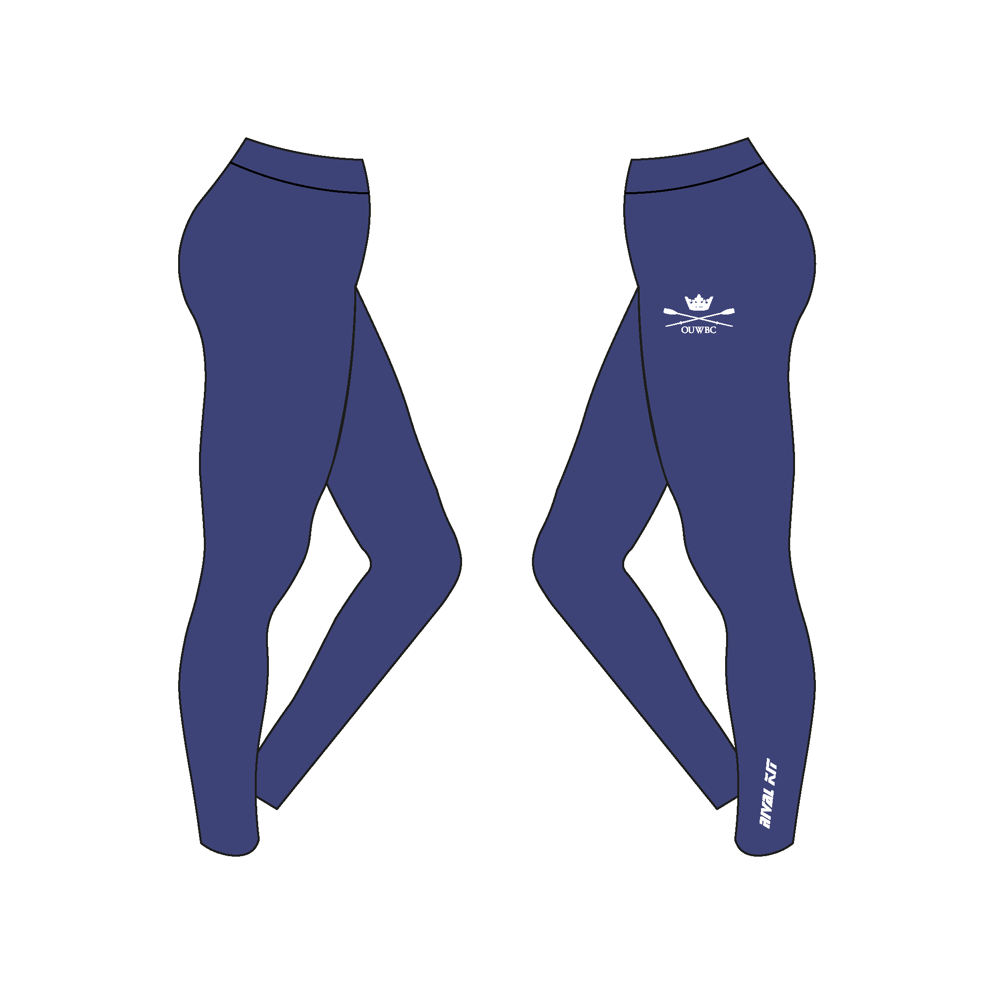 Oxford University Women's Boat Club Crest Leggings