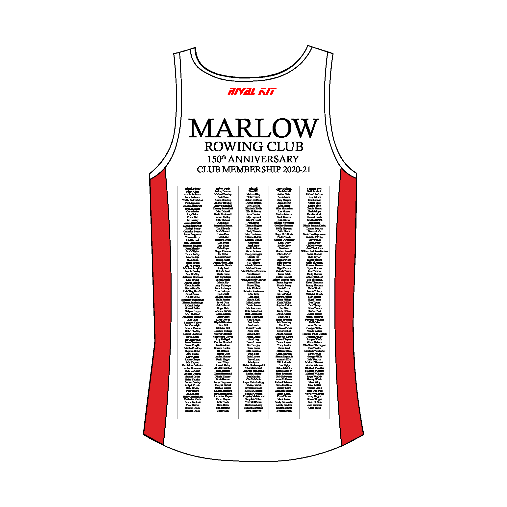Marlow Rowing Club 150th Gym Vest