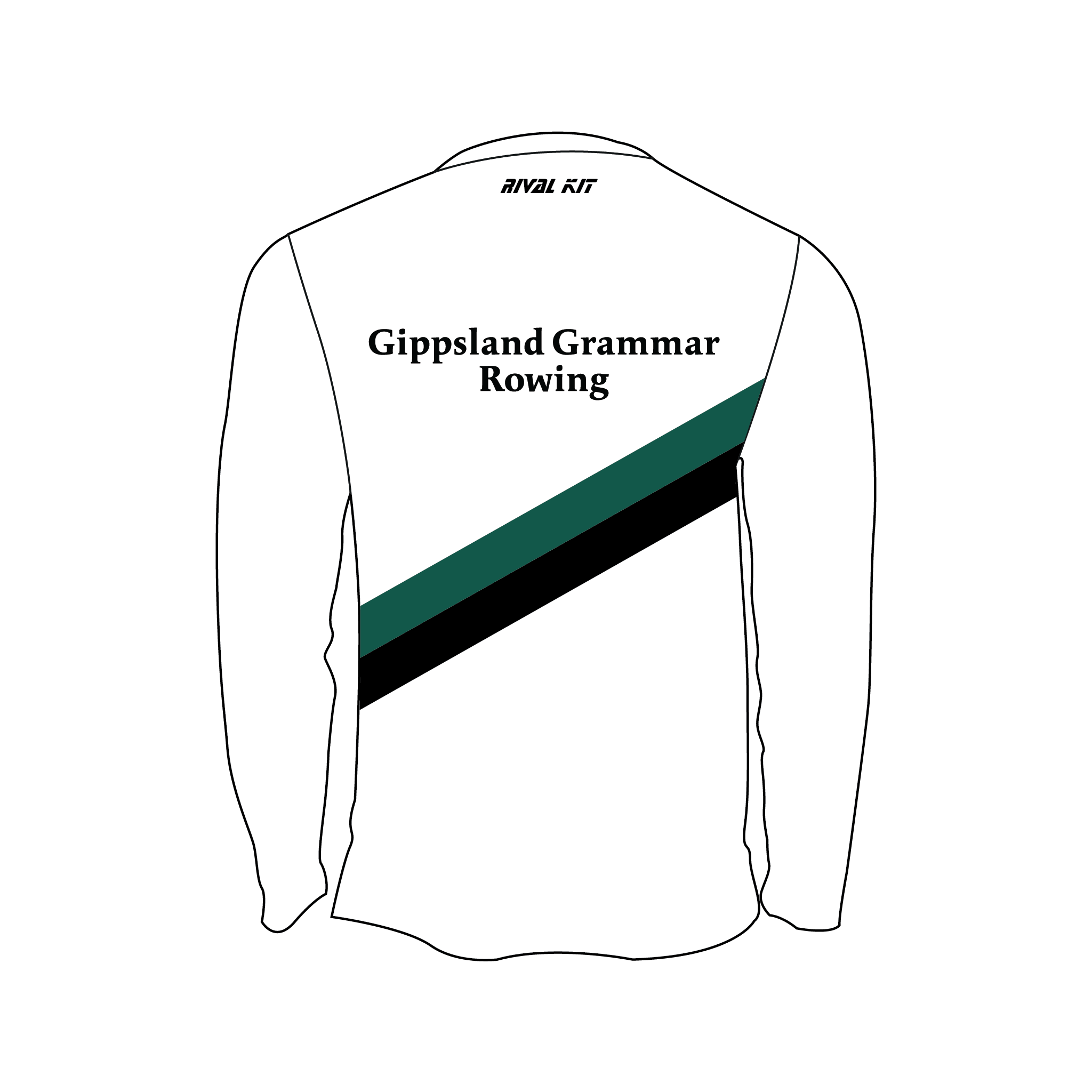 Gippsland Grammar  Rowing Bespoke Long Sleeve Gym T-Shirt