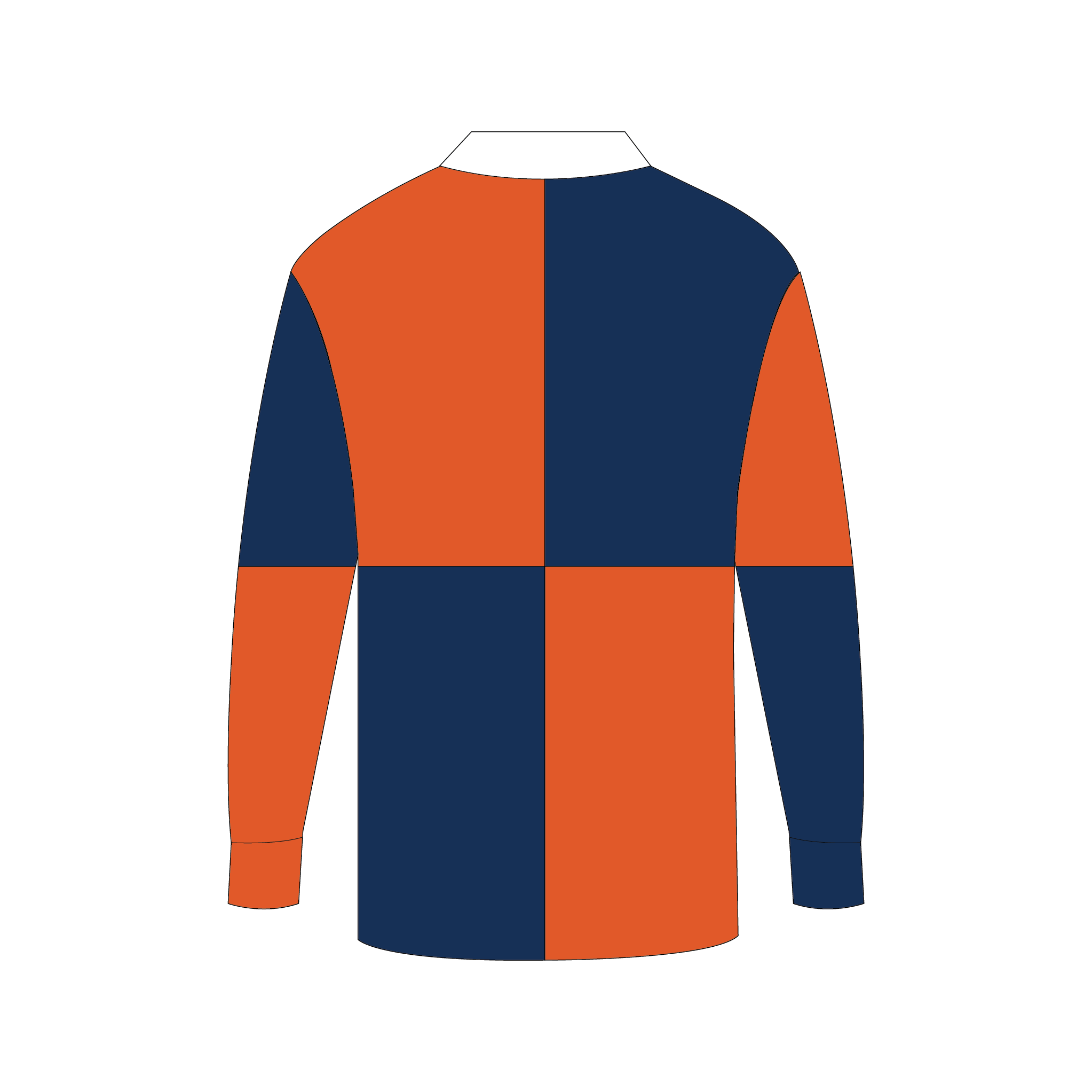 Sportable Orange and Navy Rugby Shirt