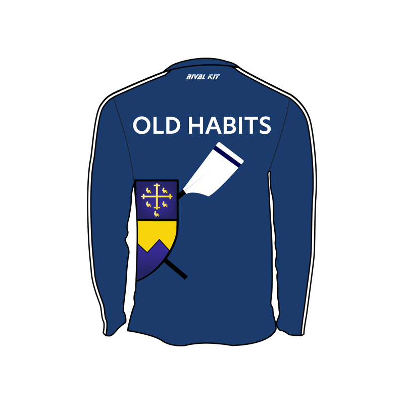 St. Benet's Hall Old Habits Boat Club Bespoke Long Sleeve Gym T-Shirt